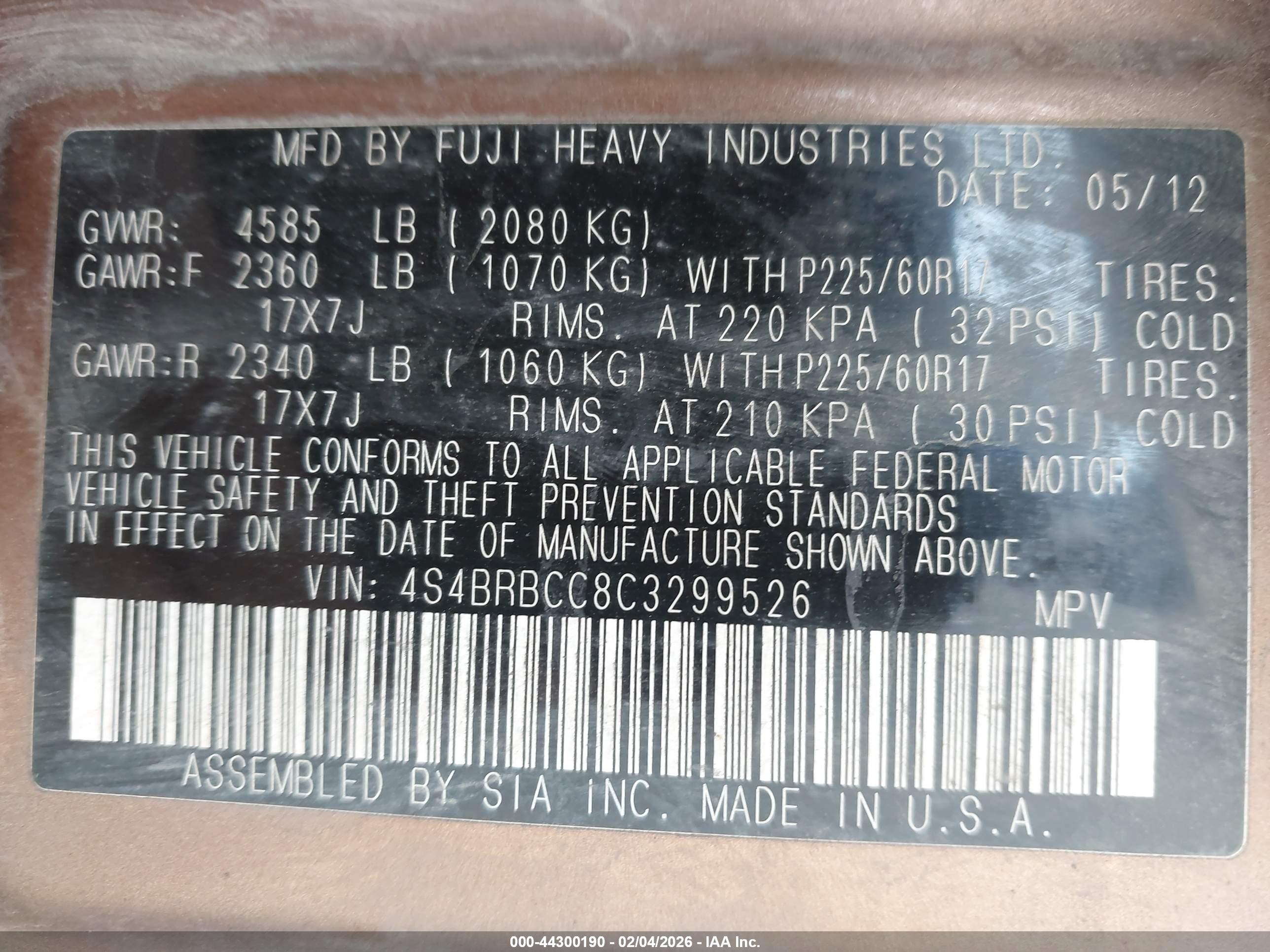 SUBARU OUTBACK image 9