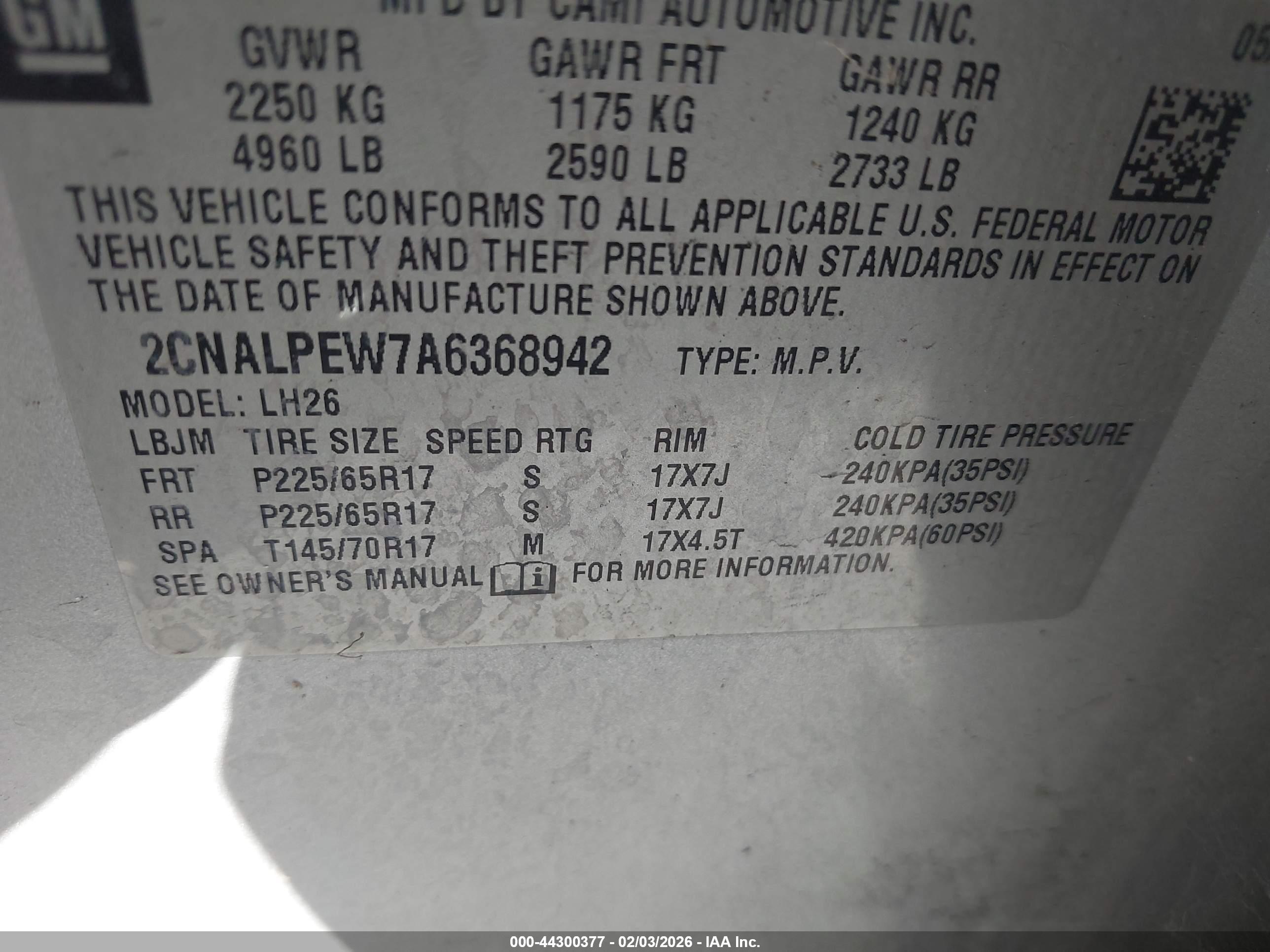 CHEVROLET EQUINOX image 9