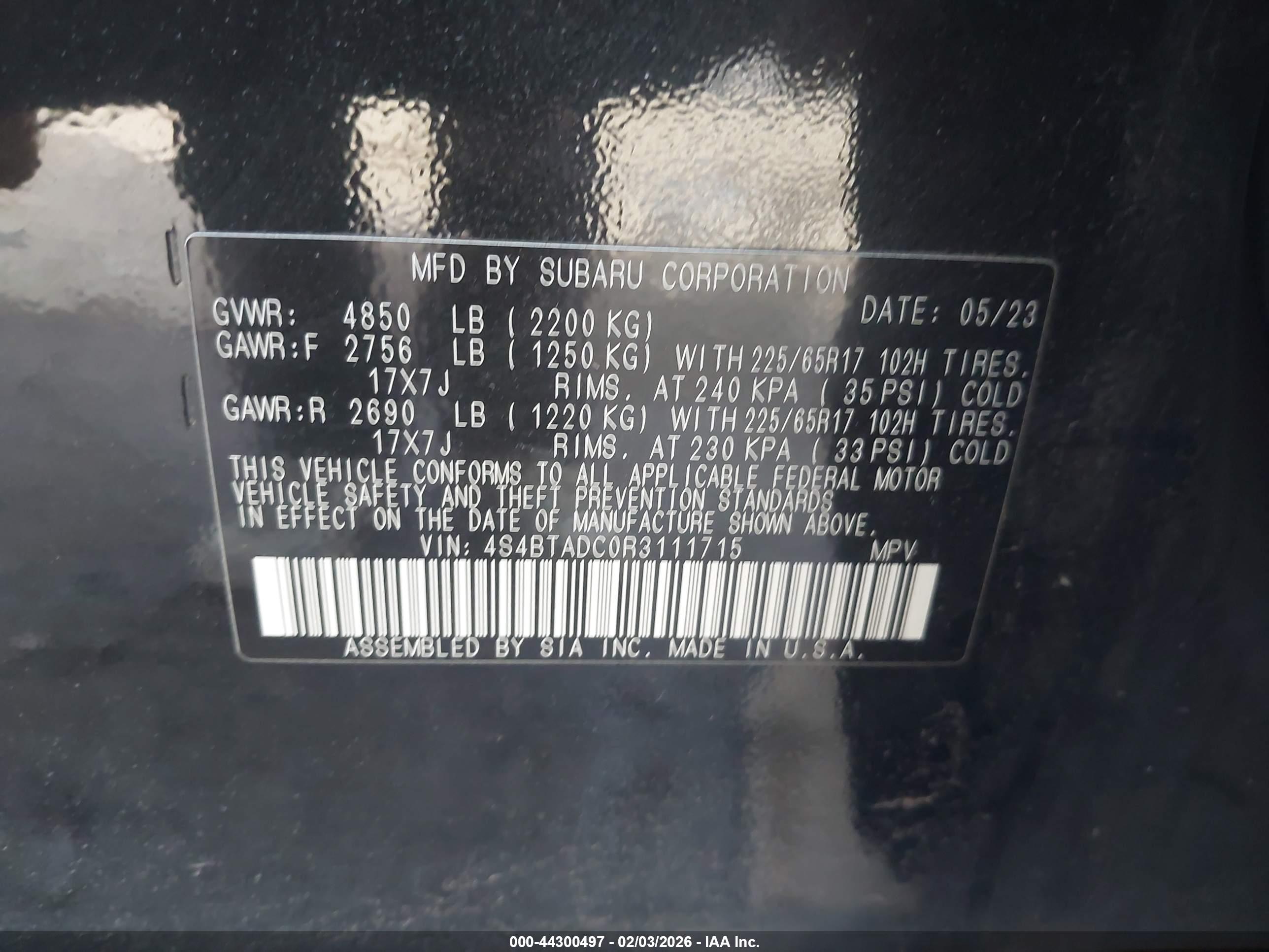 SUBARU OUTBACK image 9