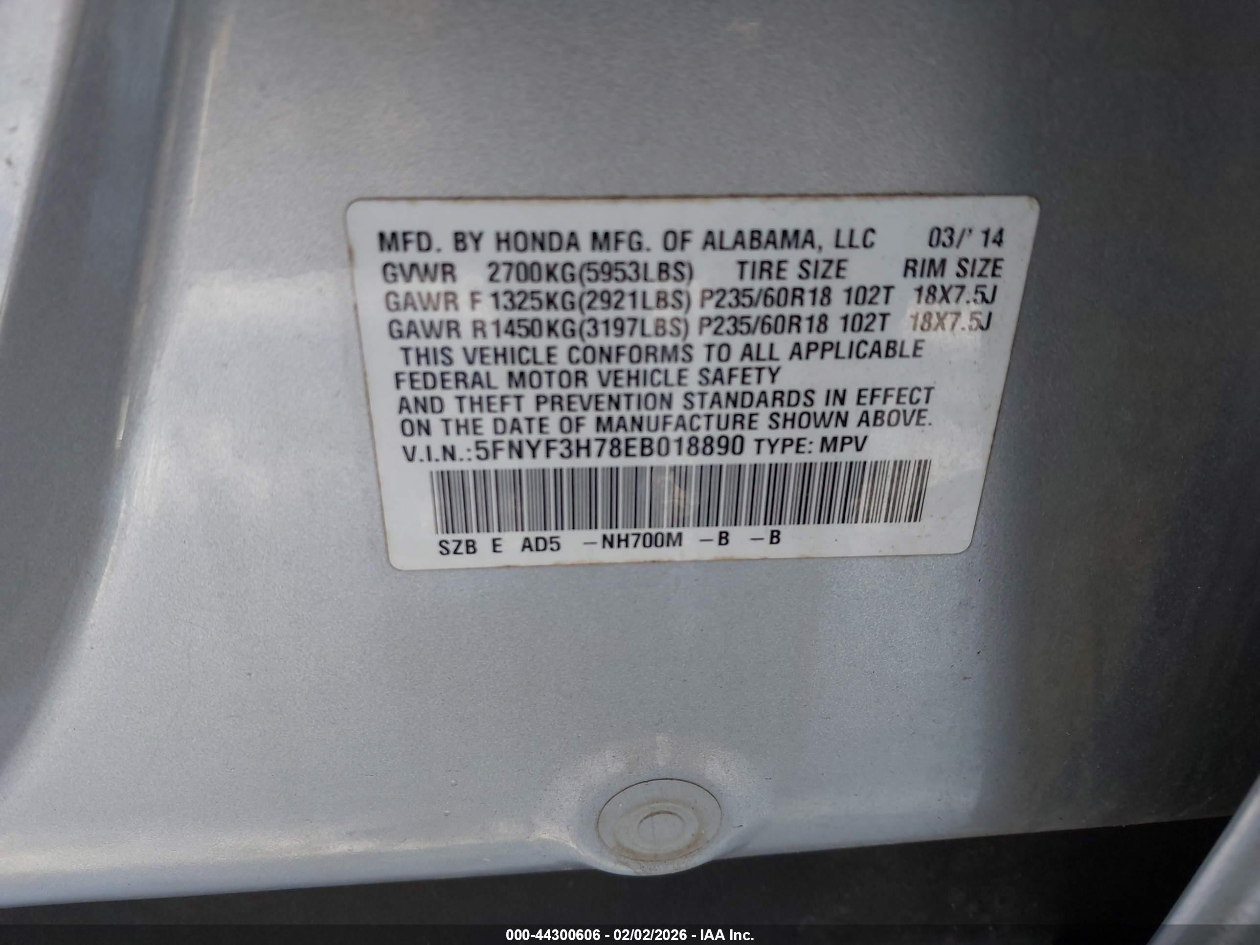 HONDA PILOT image 9