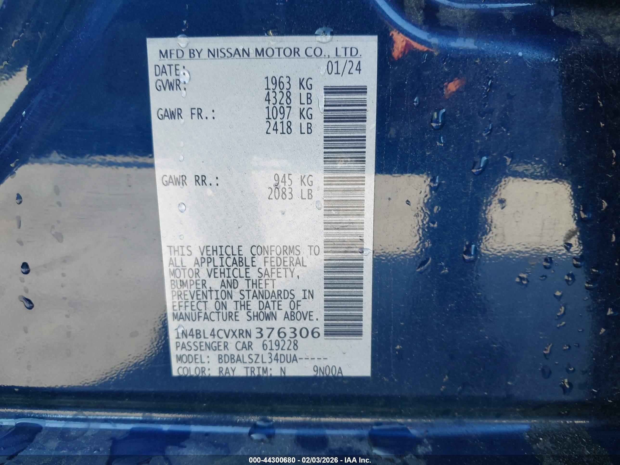 NISSAN ALTIMA image 9