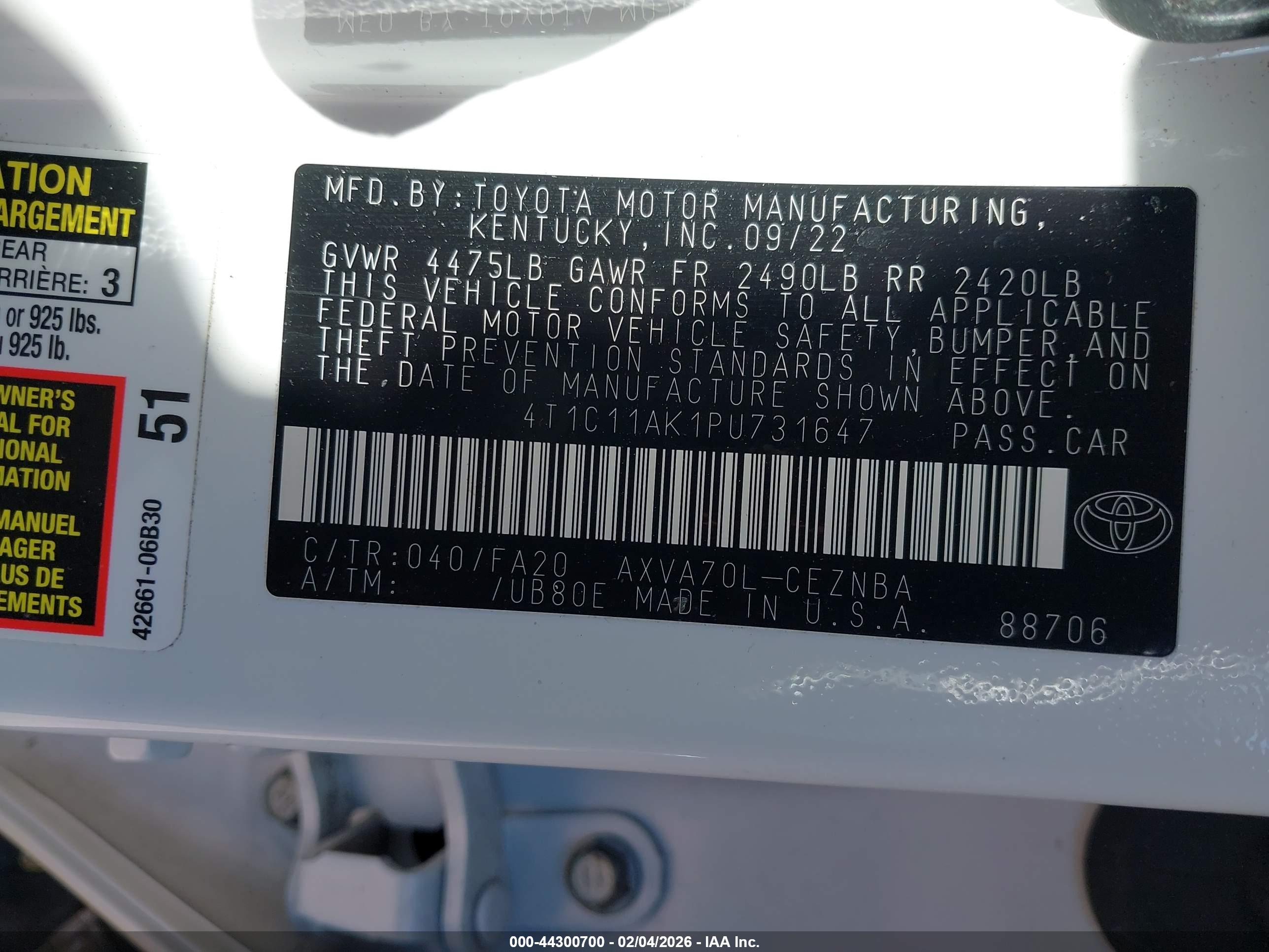TOYOTA CAMRY image 9