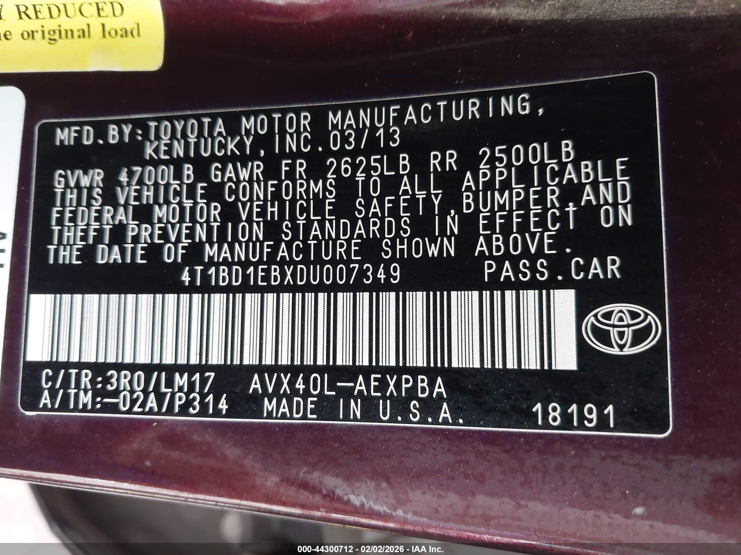 TOYOTA AVALON image 9