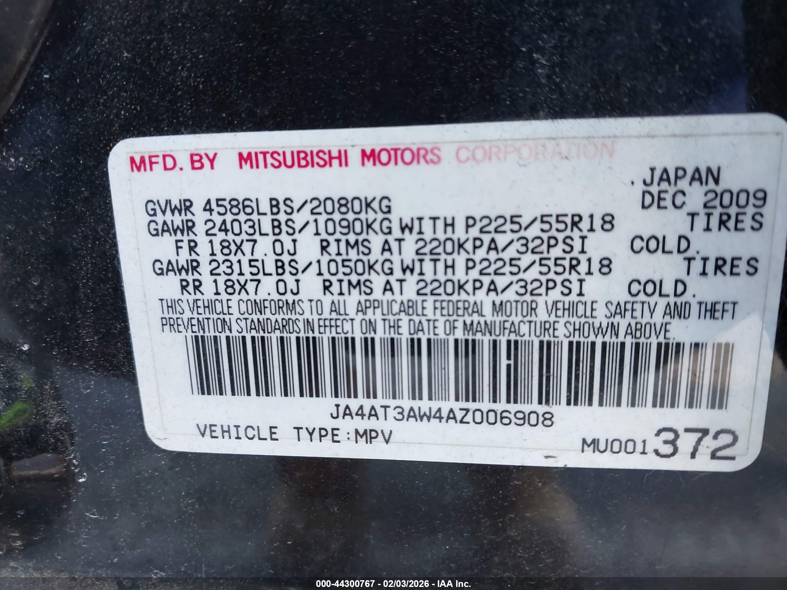 MITSUBISHI OUTLANDER image 9