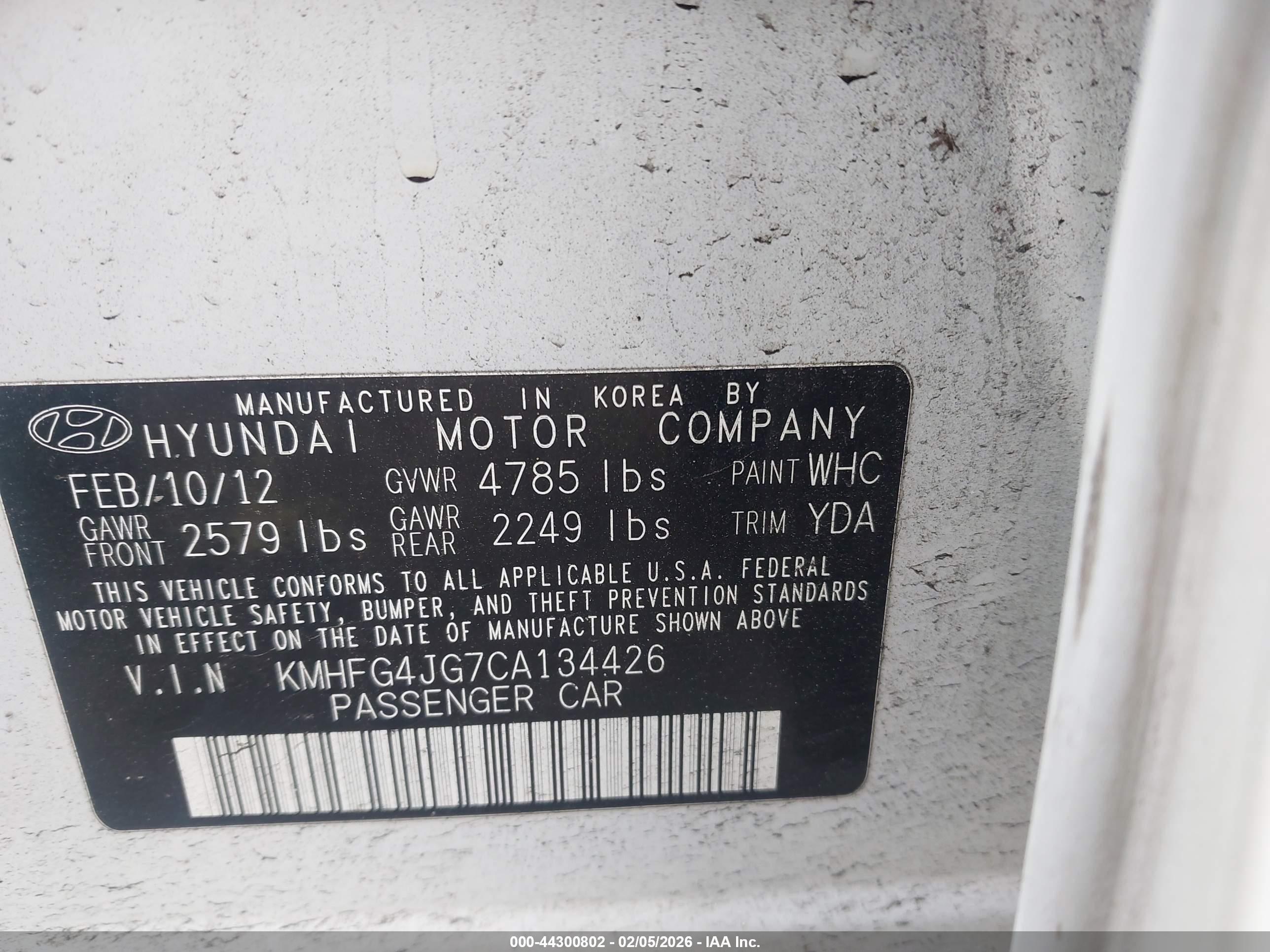HYUNDAI AZERA image 9