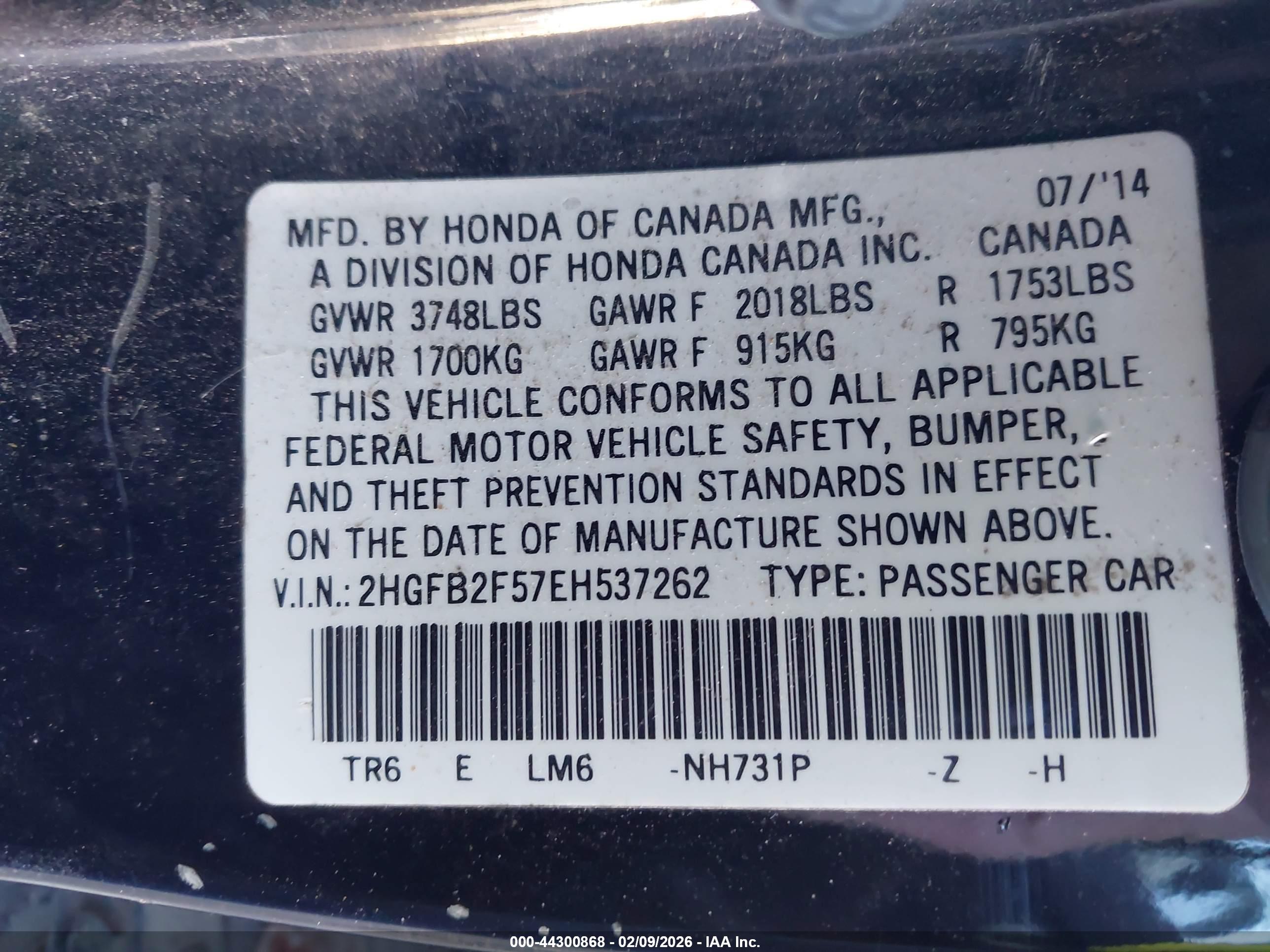 HONDA CIVIC image 9
