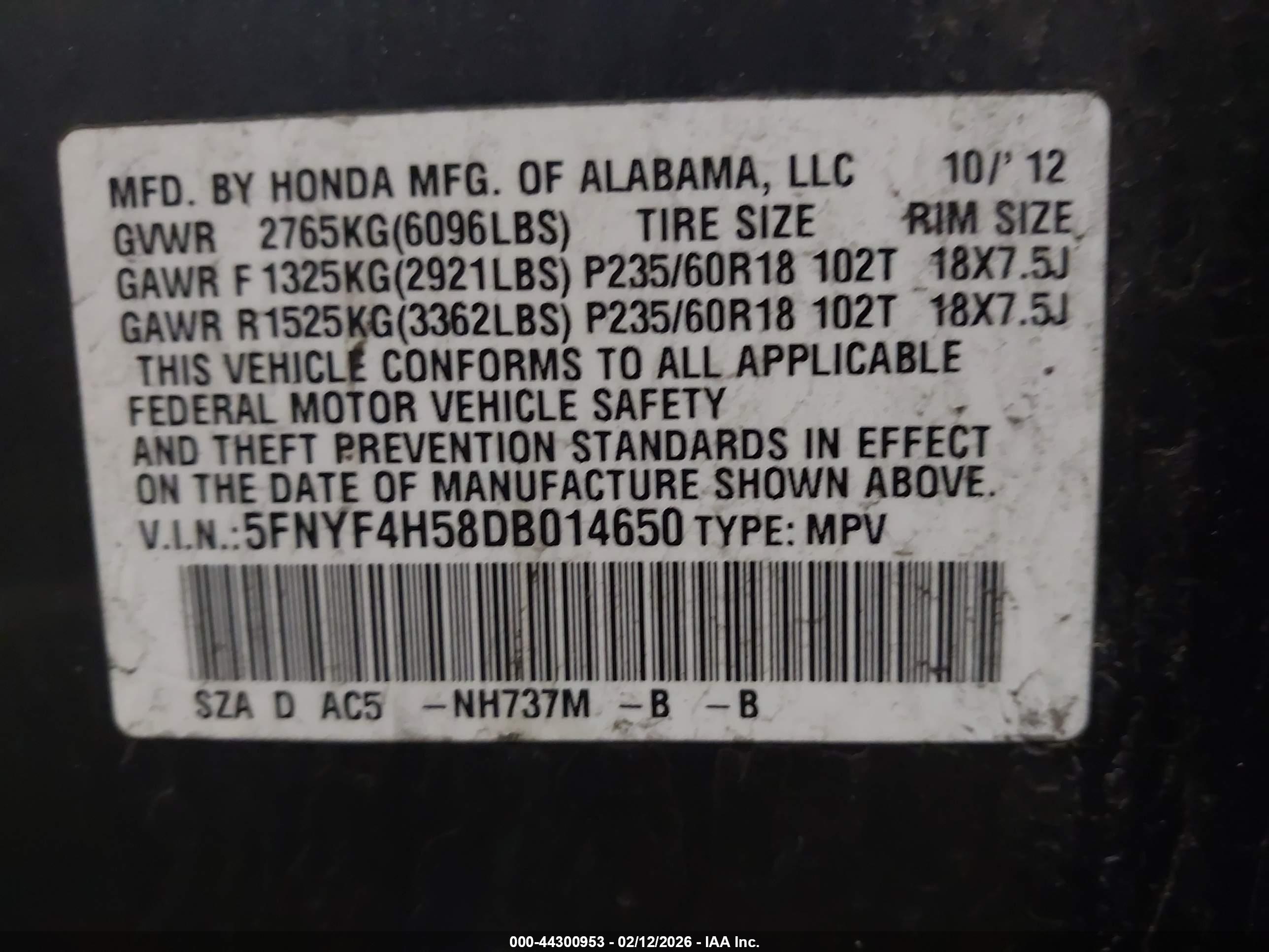 HONDA PILOT image 9
