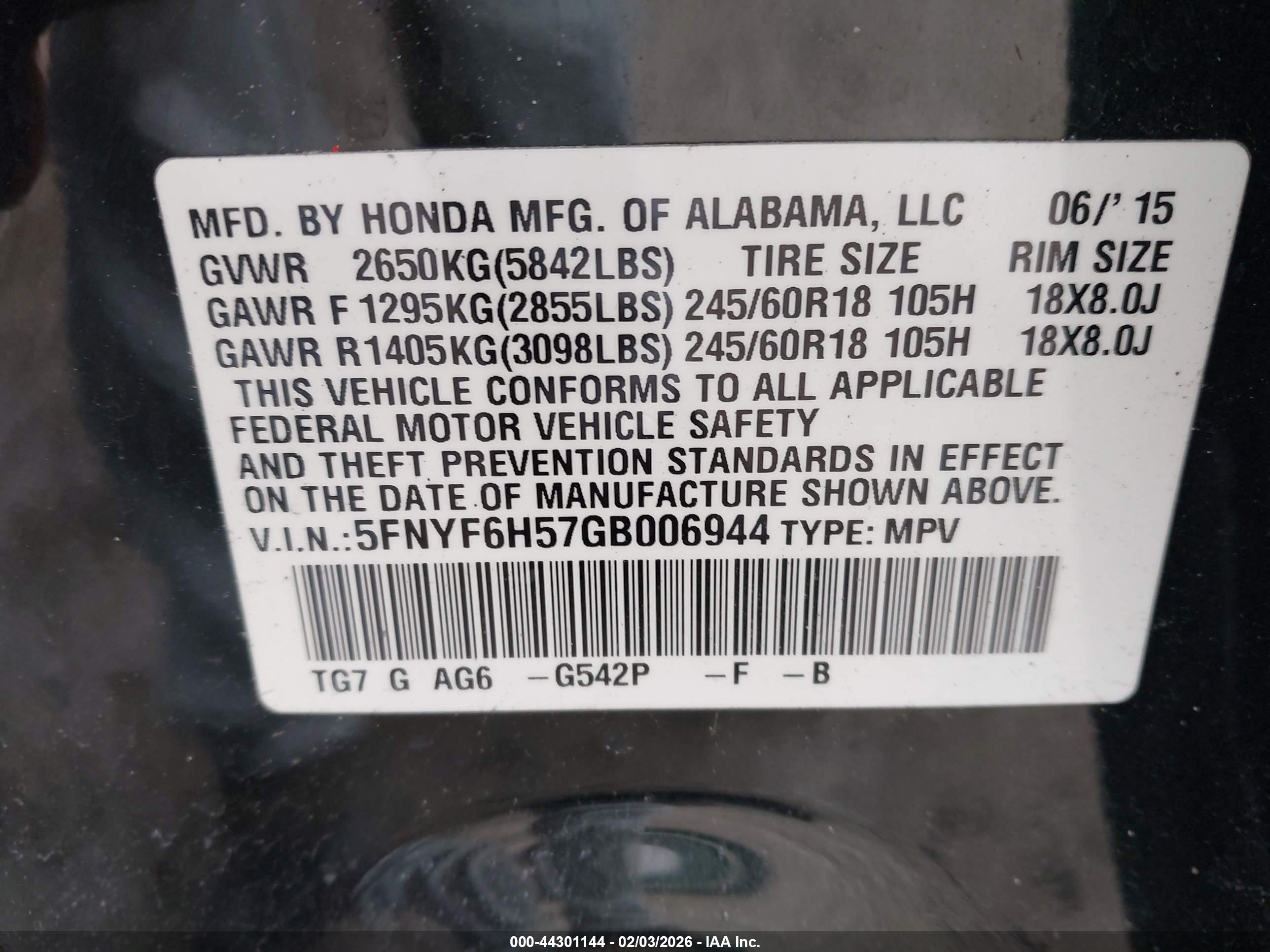 HONDA PILOT image 9