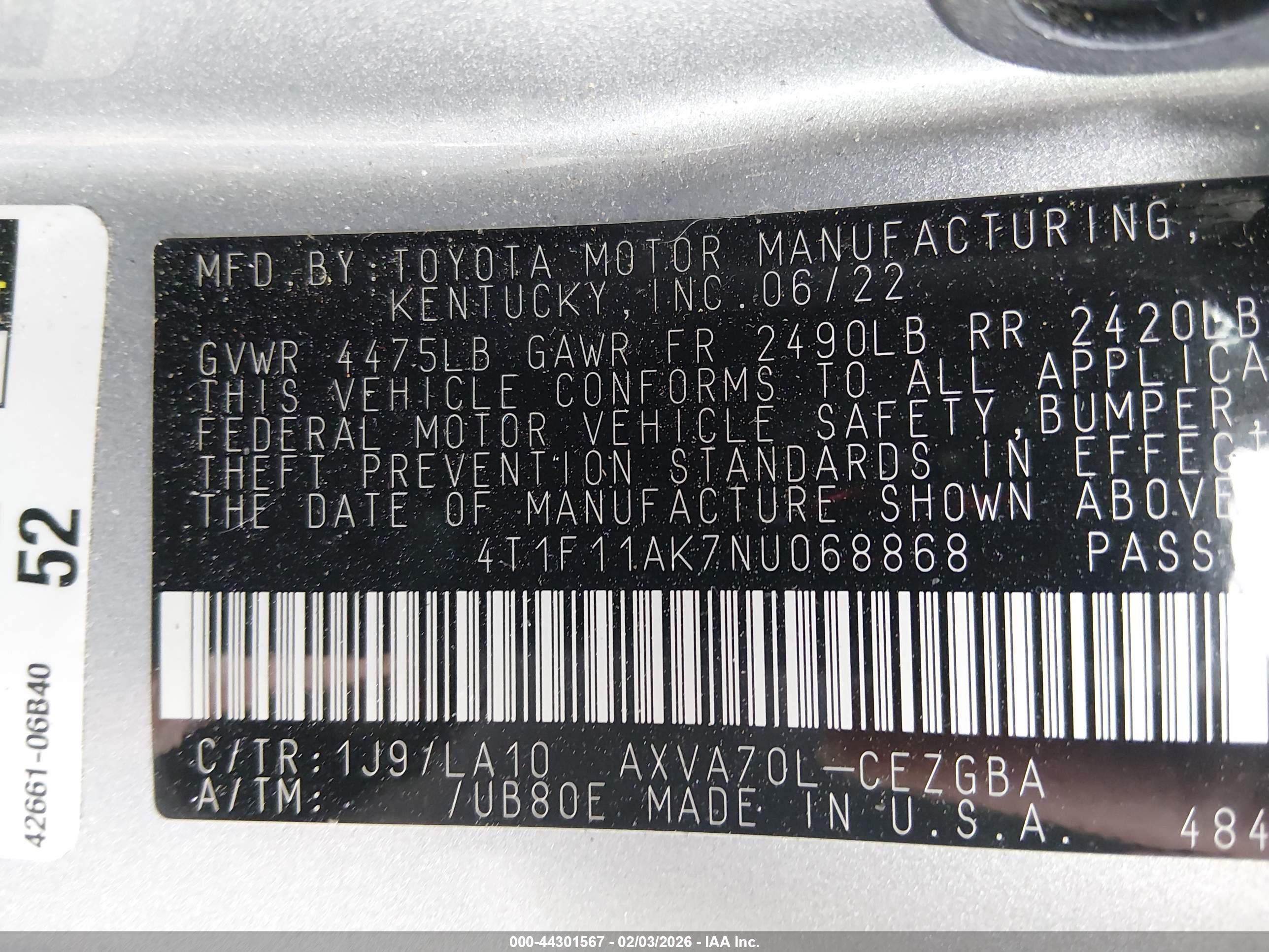 TOYOTA CAMRY image 9