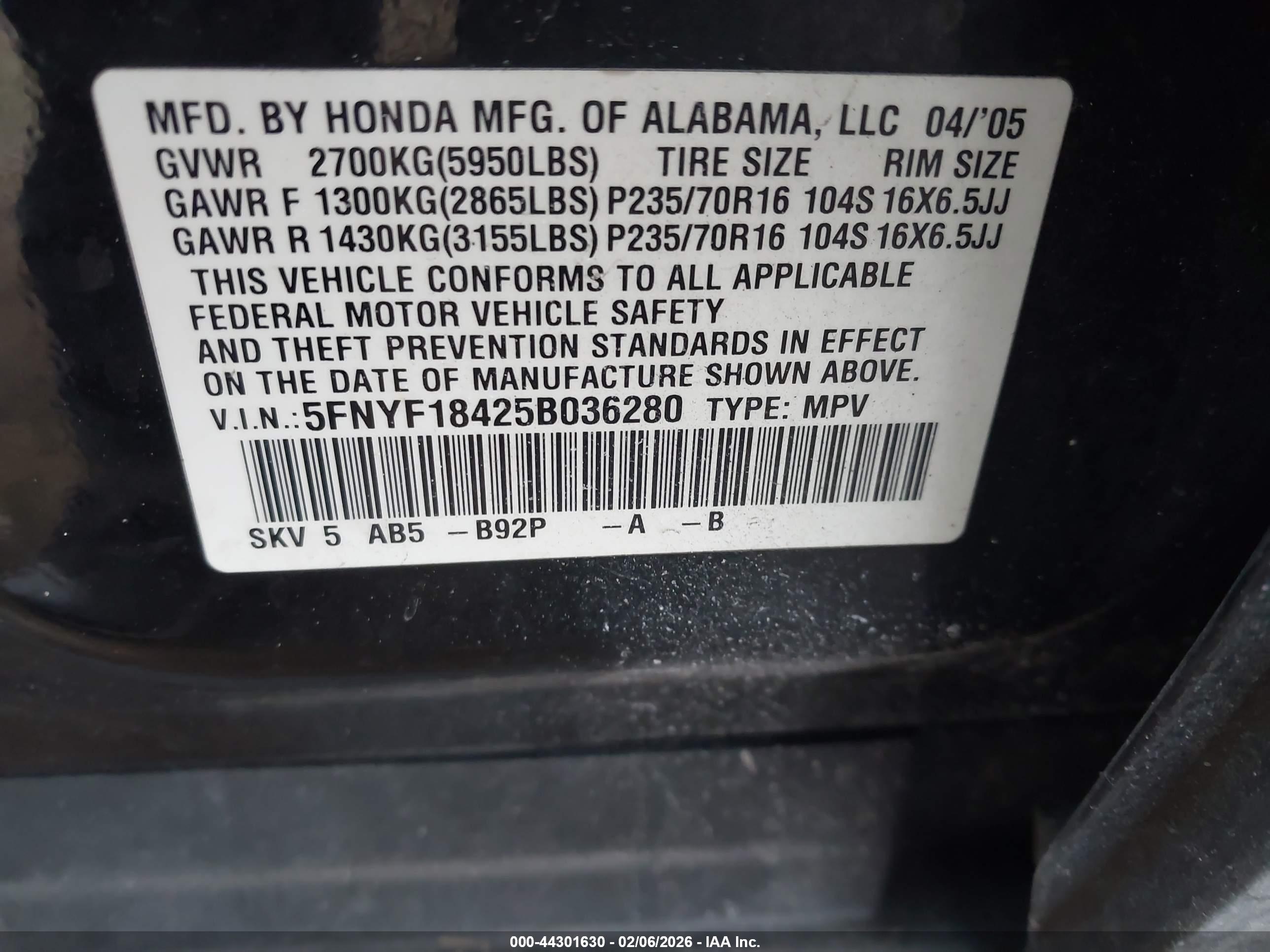 HONDA PILOT image 9