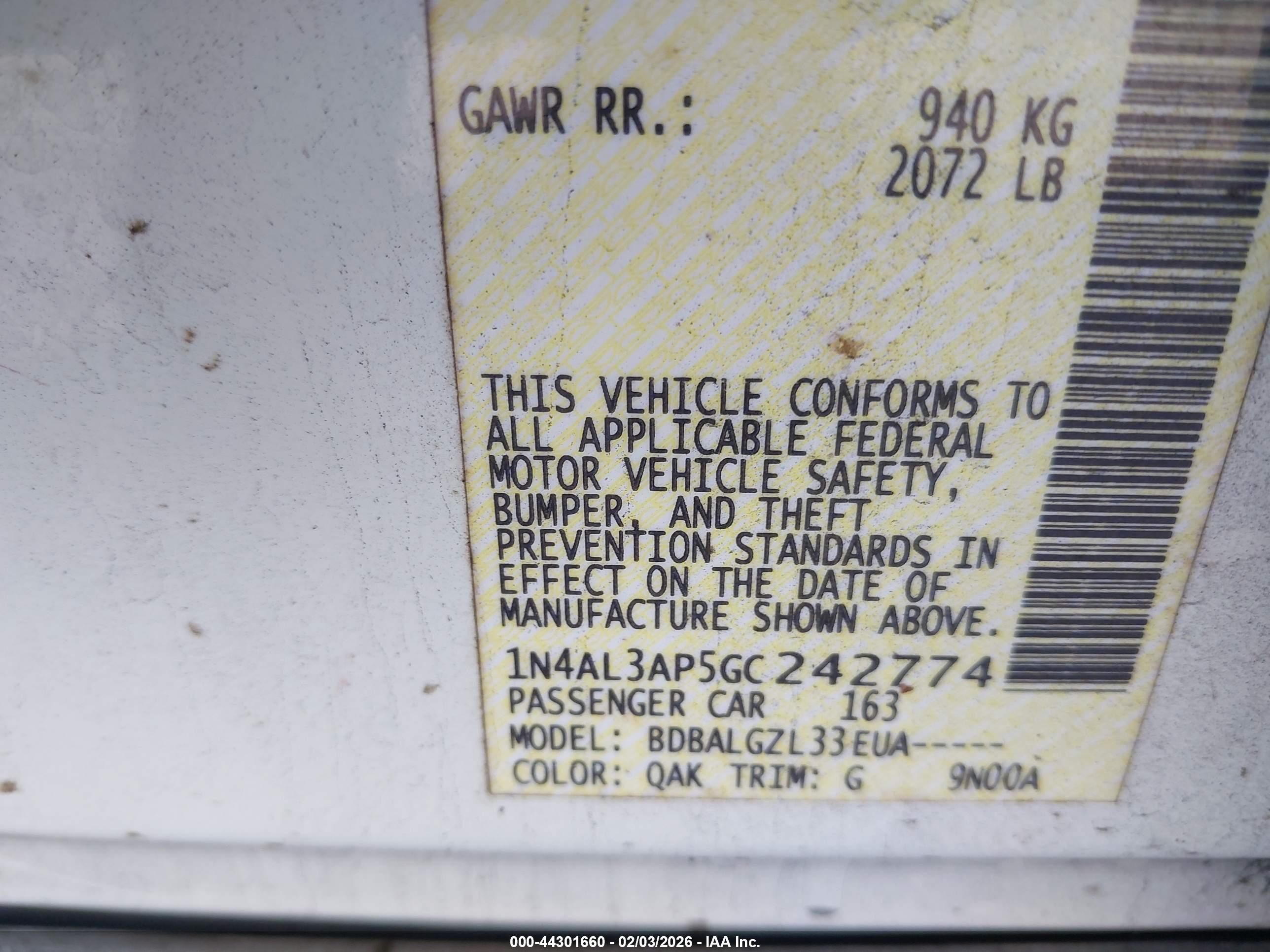 NISSAN ALTIMA image 9