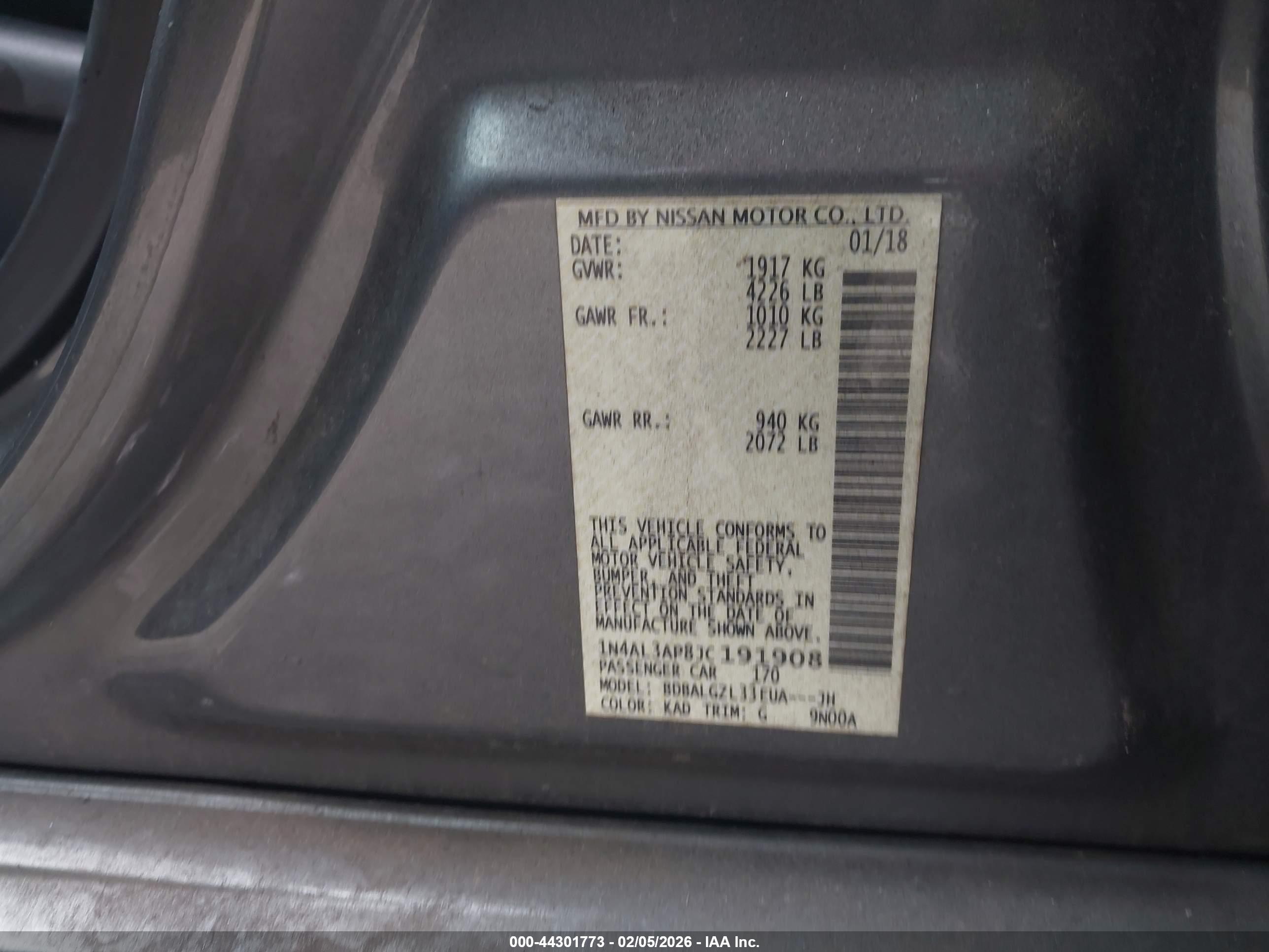 NISSAN ALTIMA image 9