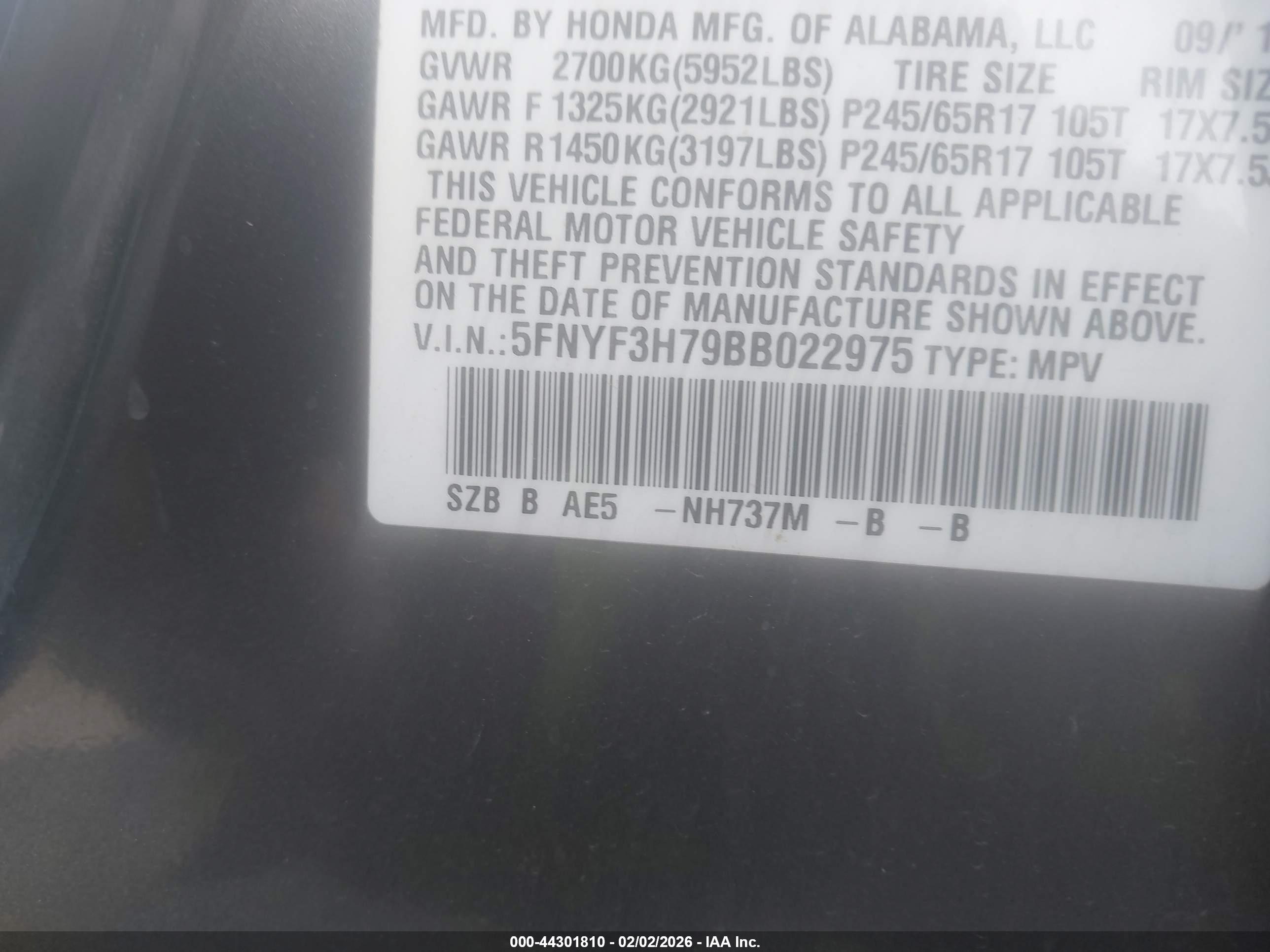HONDA PILOT image 9