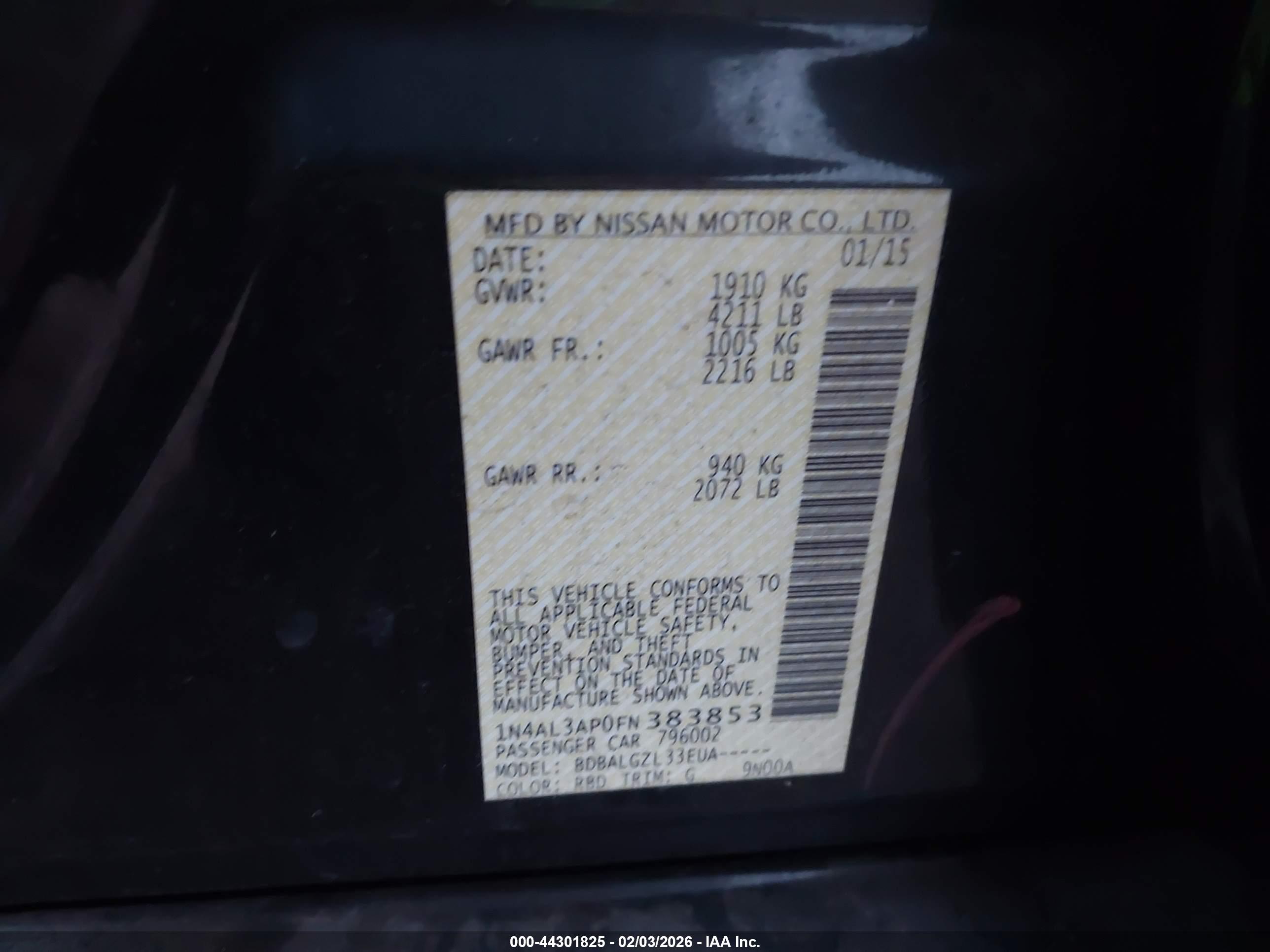 NISSAN ALTIMA image 9