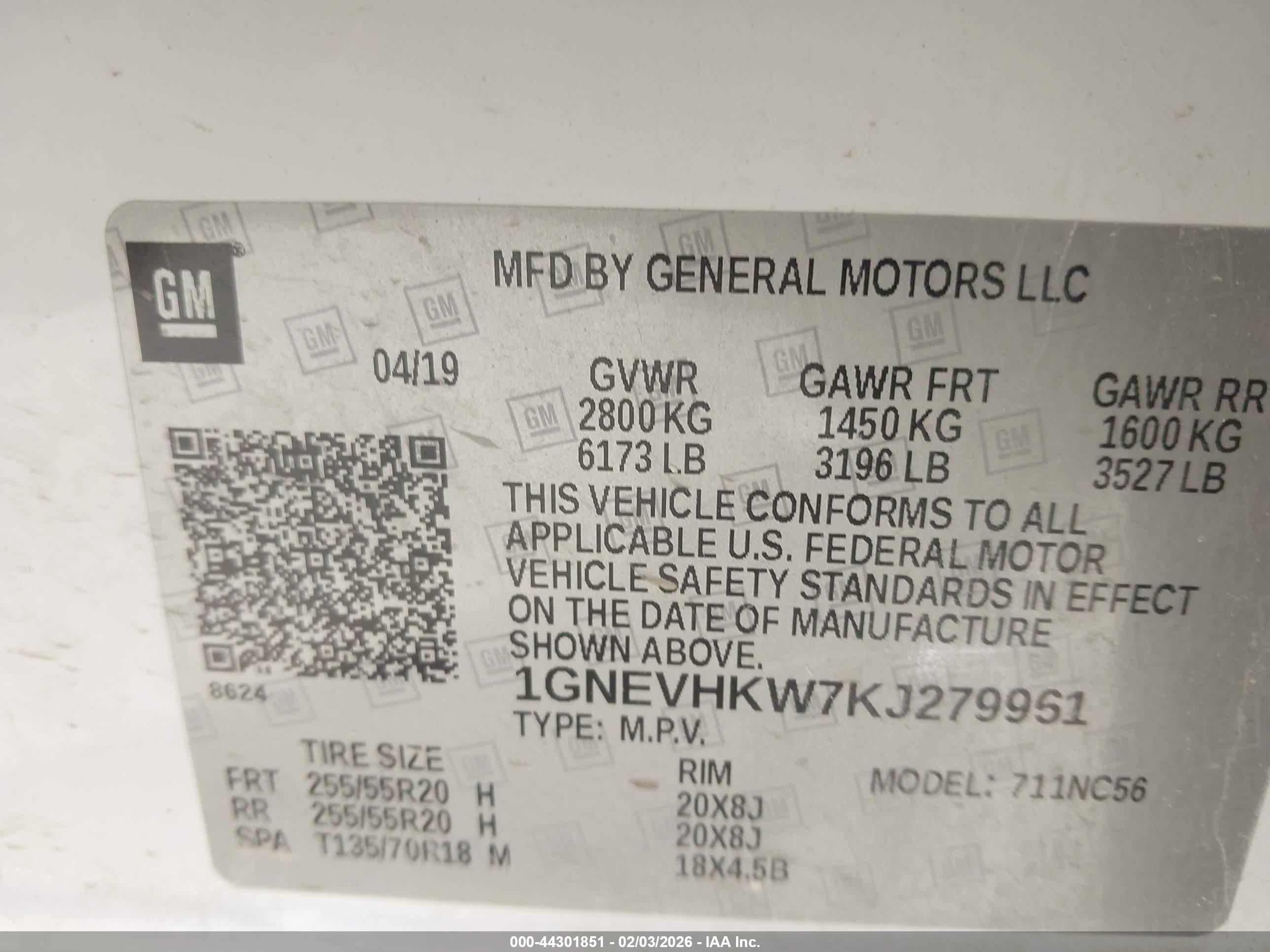 CHEVROLET TRAVERSE image 9