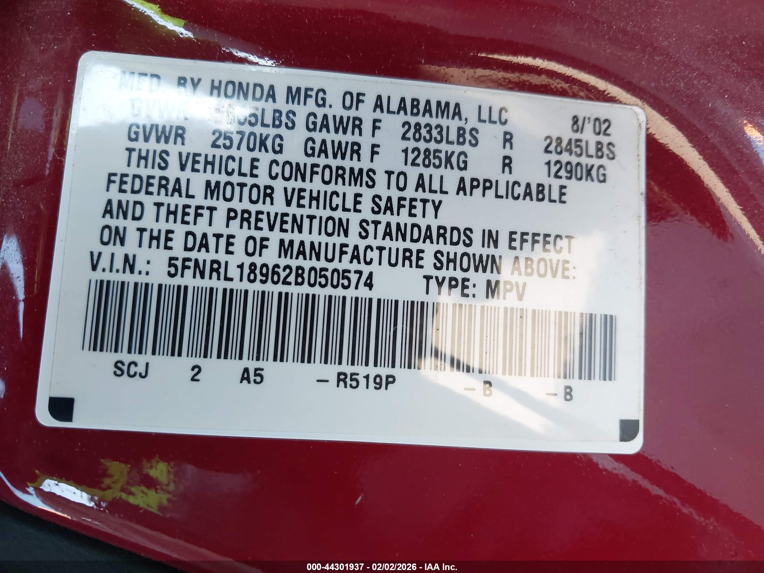 HONDA ODYSSEY image 9