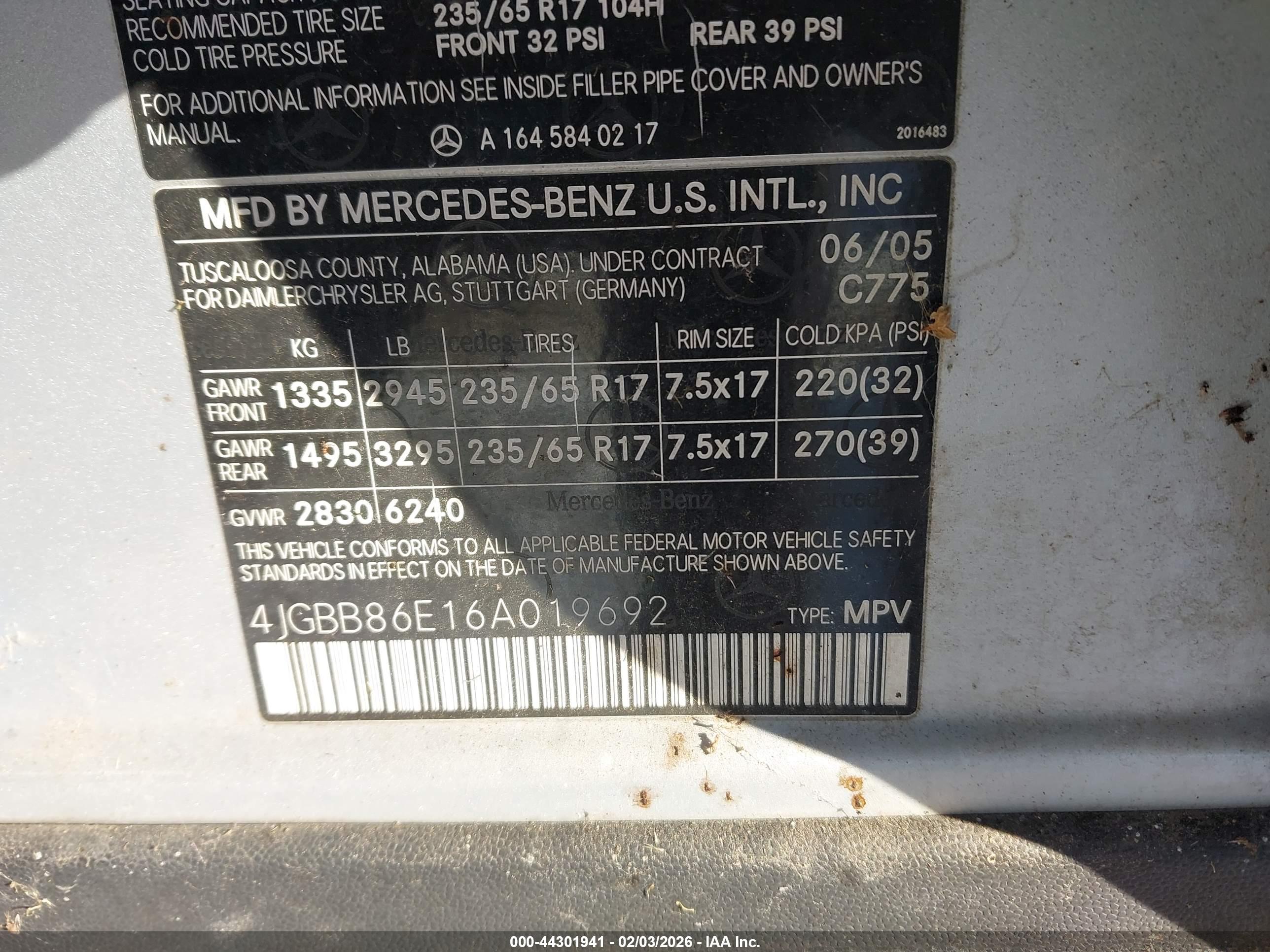 MERCEDES-BENZ ML image 9