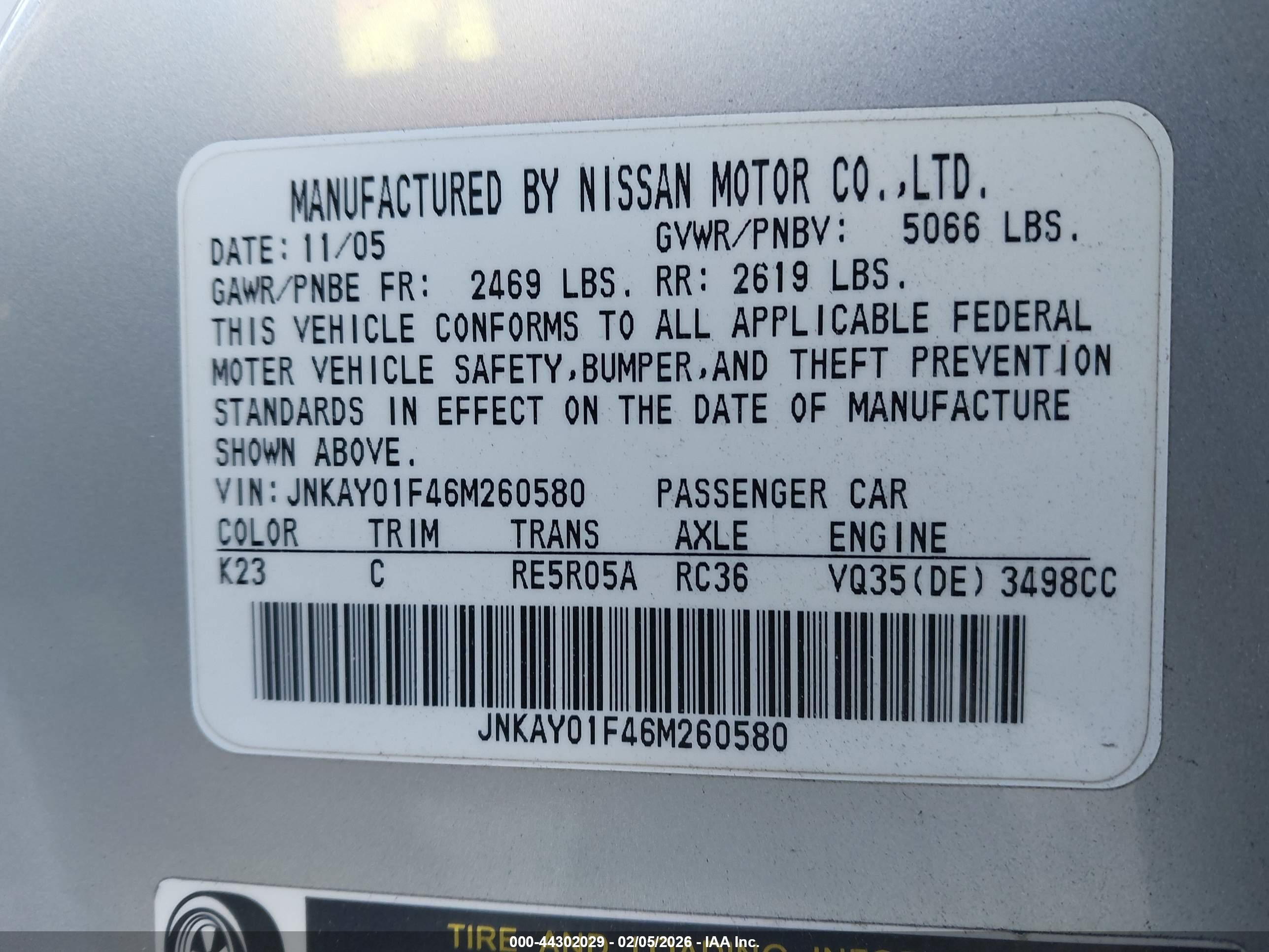 INFINITI M35X image 9