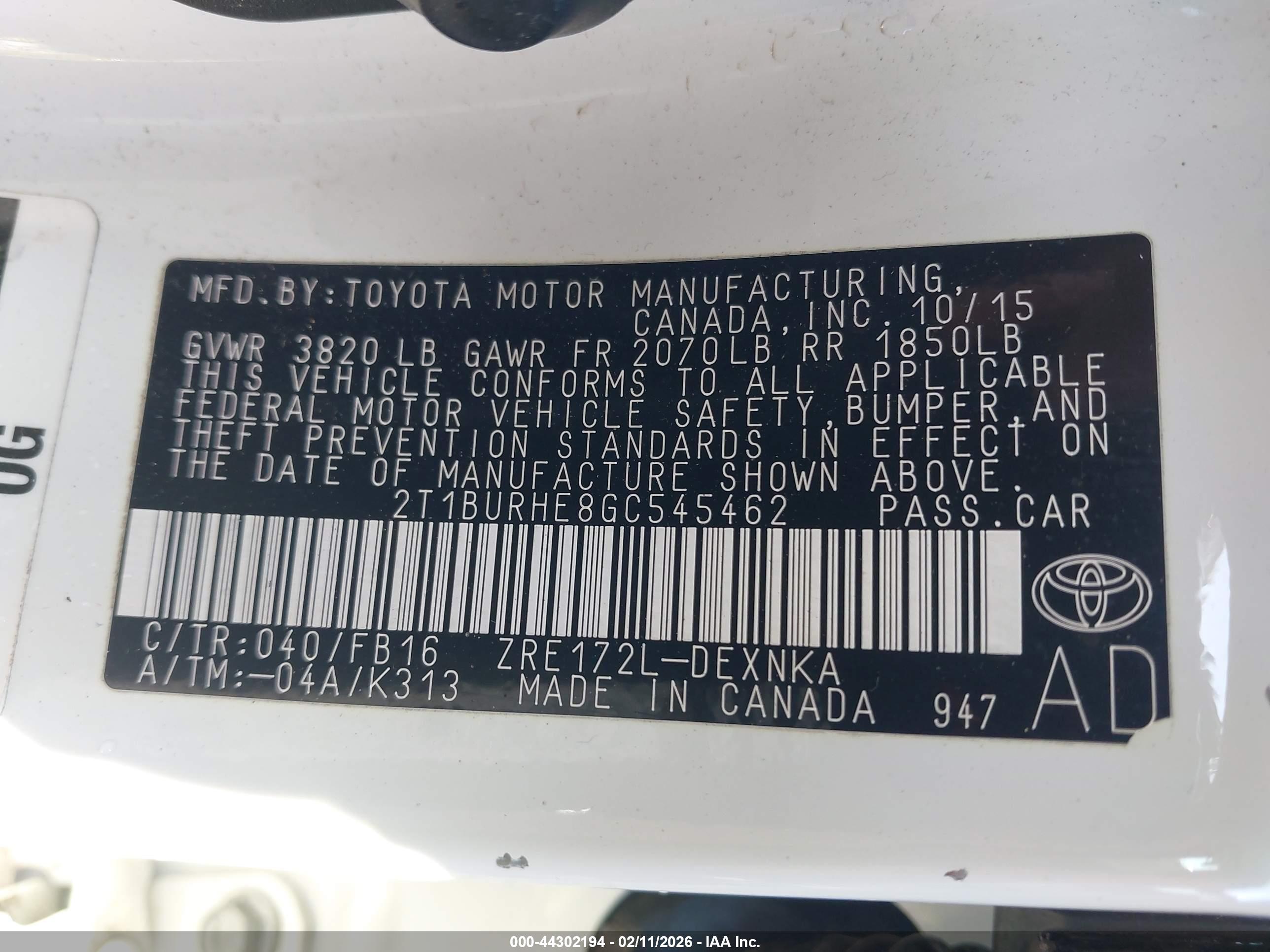 TOYOTA COROLLA image 9