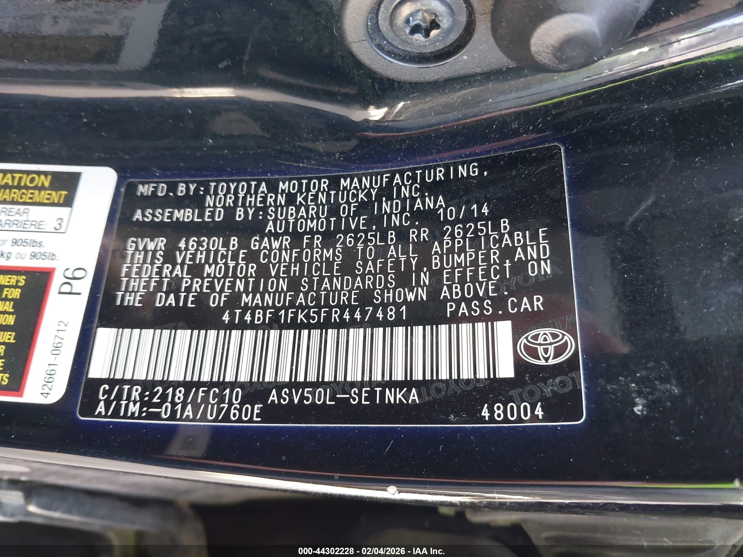 TOYOTA CAMRY image 9