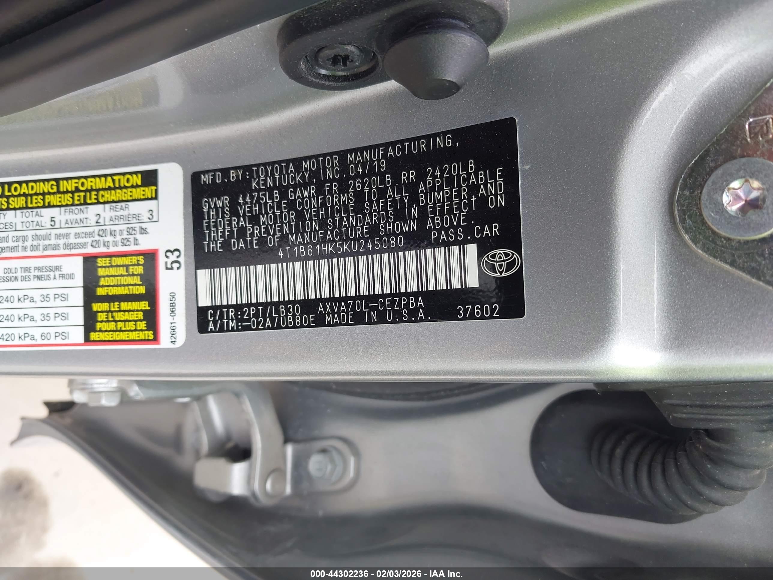 TOYOTA CAMRY image 9