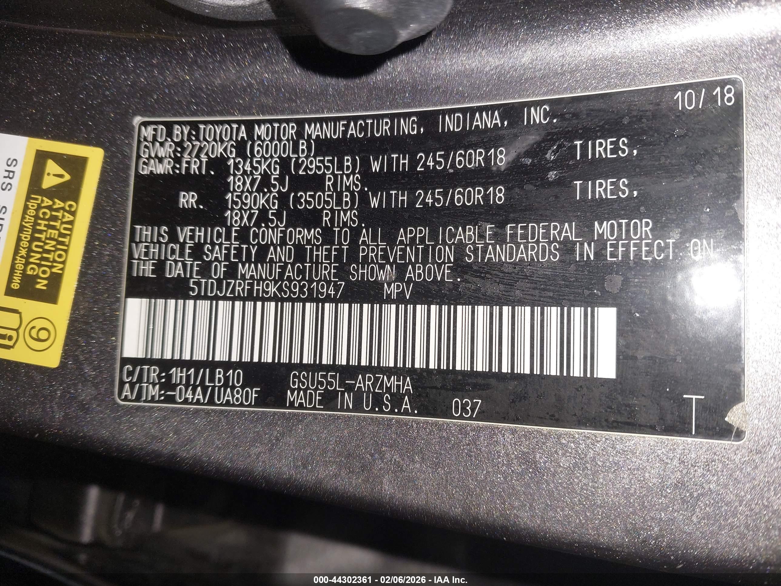 TOYOTA HIGHLANDER image 9