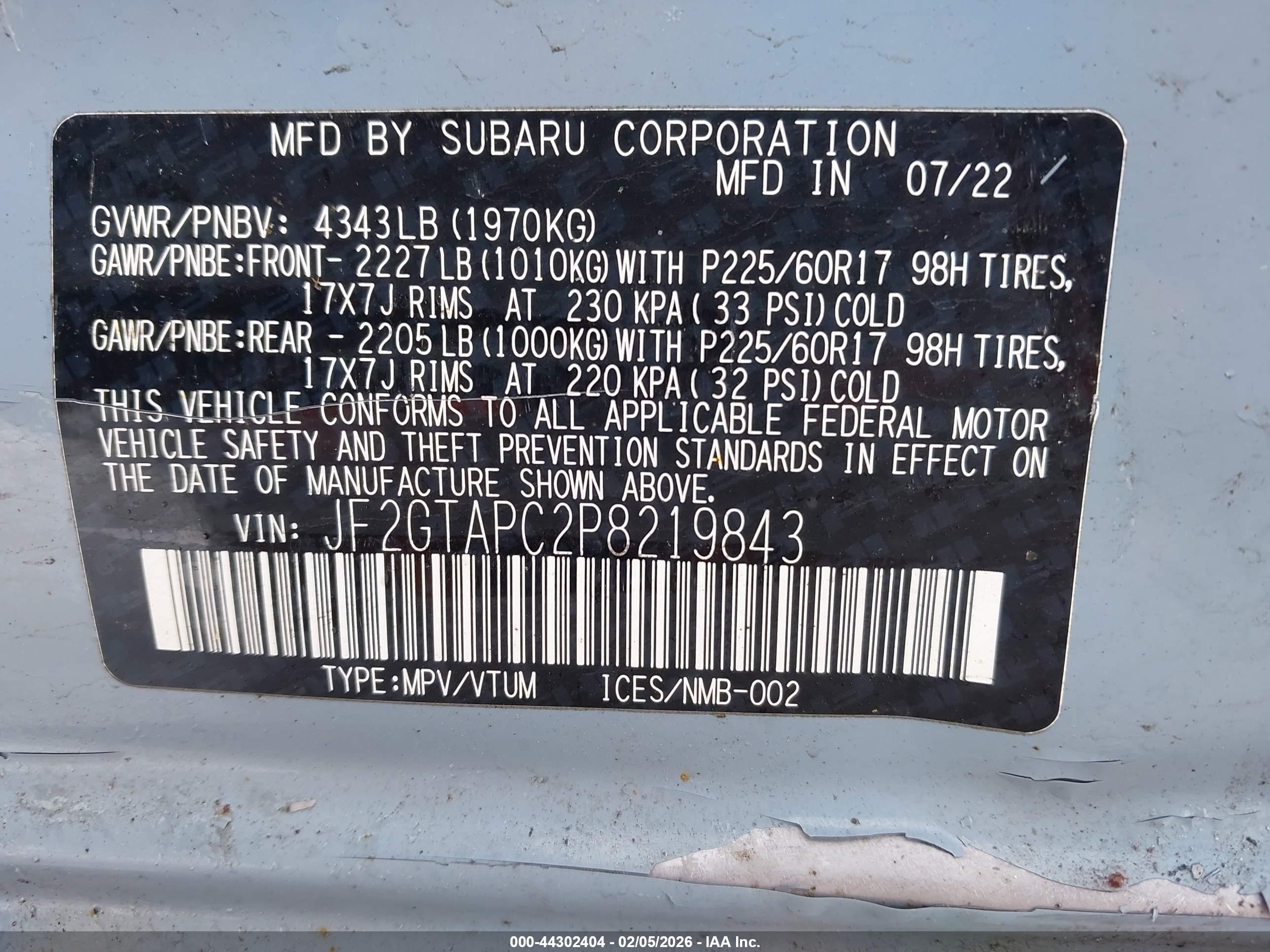SUBARU CROSSTREK image 9