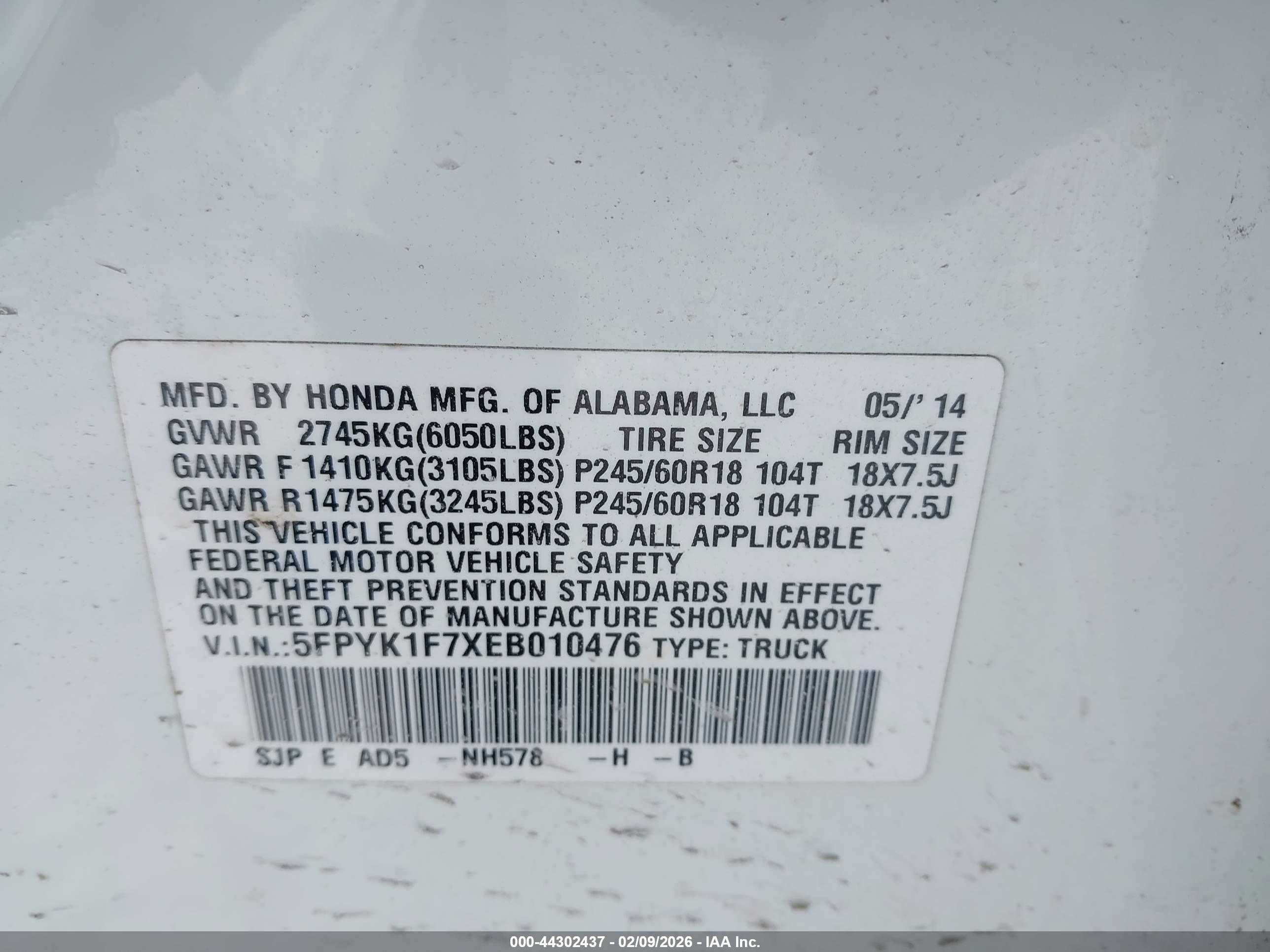 HONDA RIDGELINE image 9