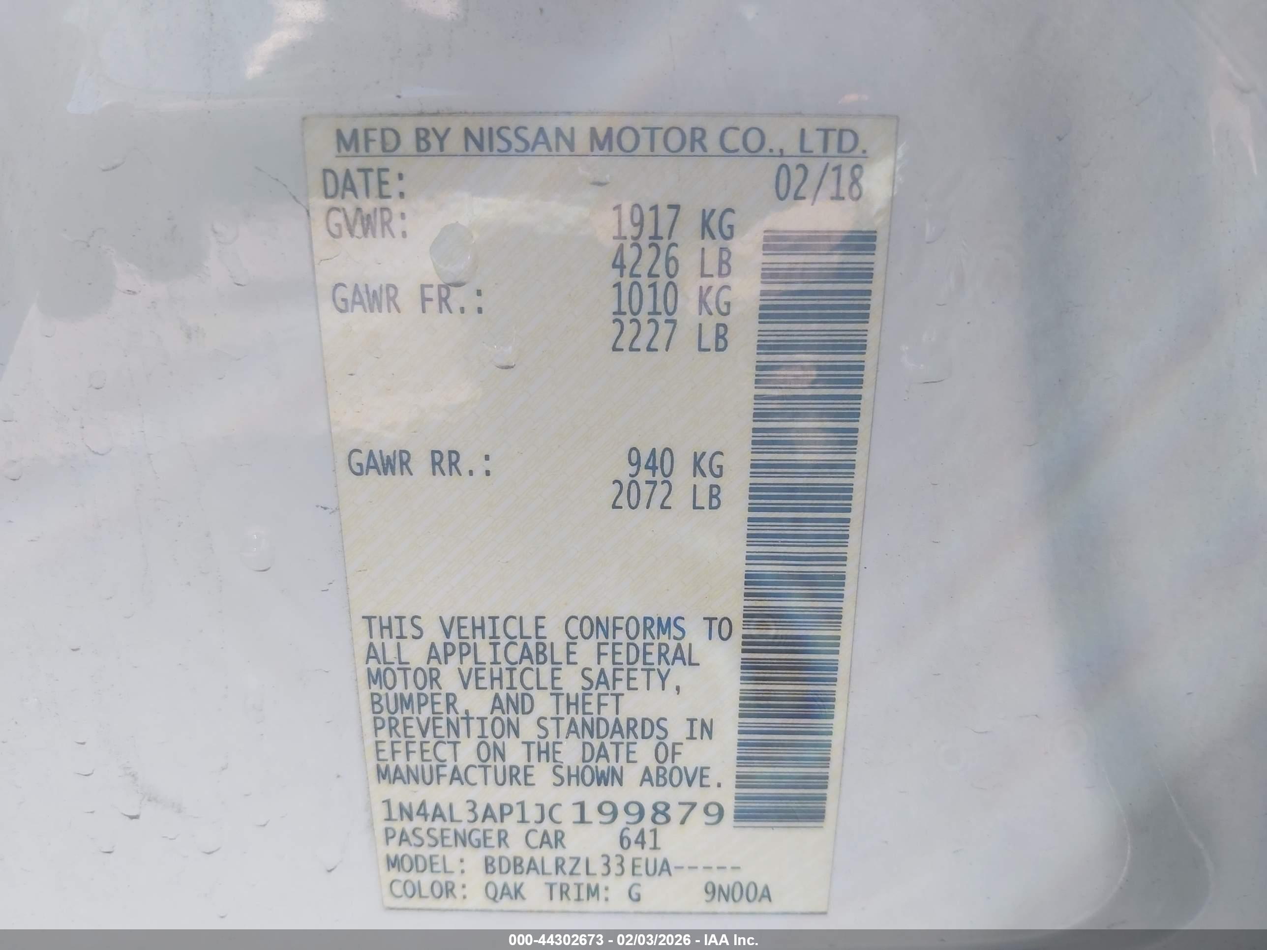 NISSAN ALTIMA image 9