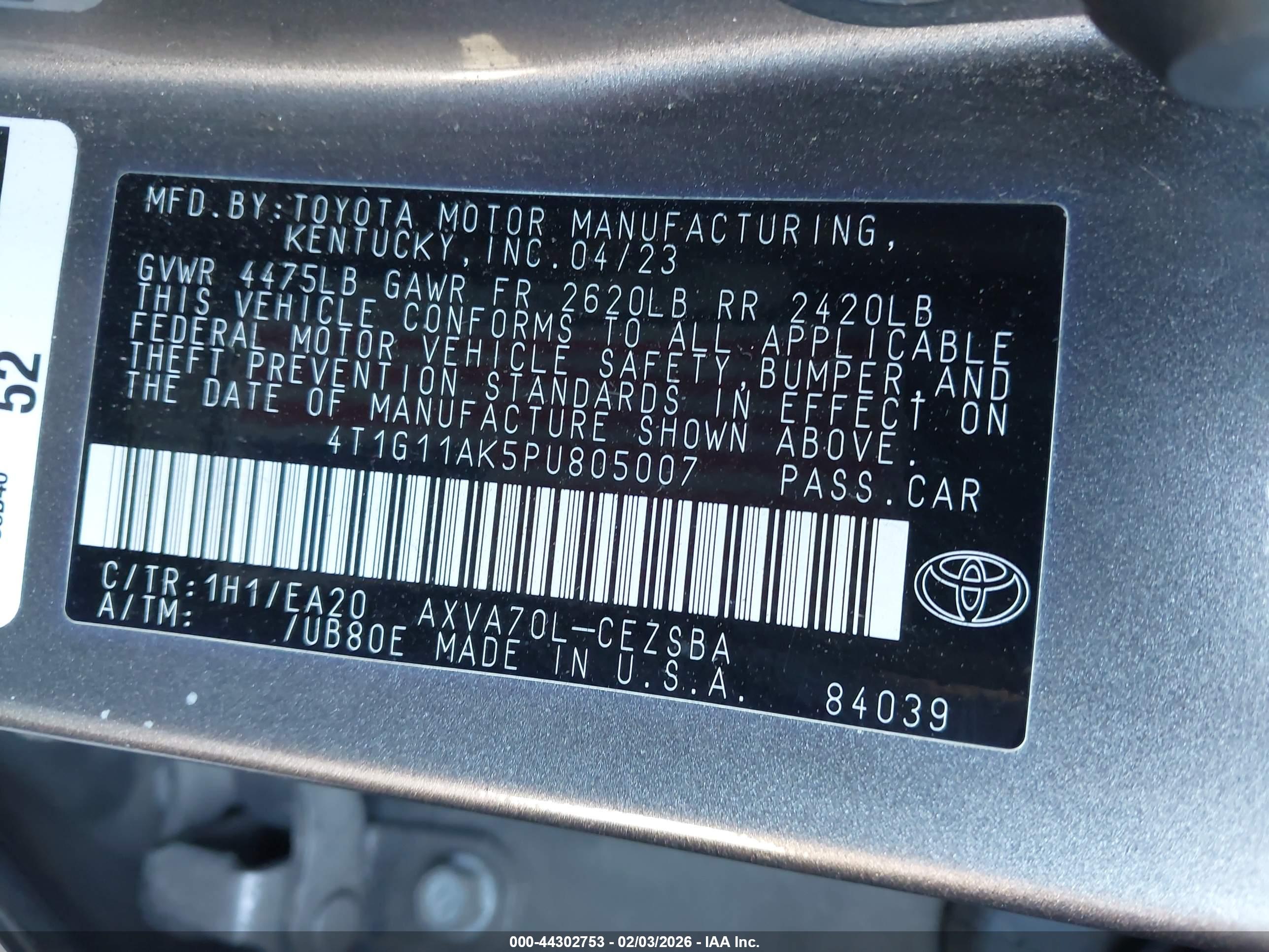 TOYOTA CAMRY image 9