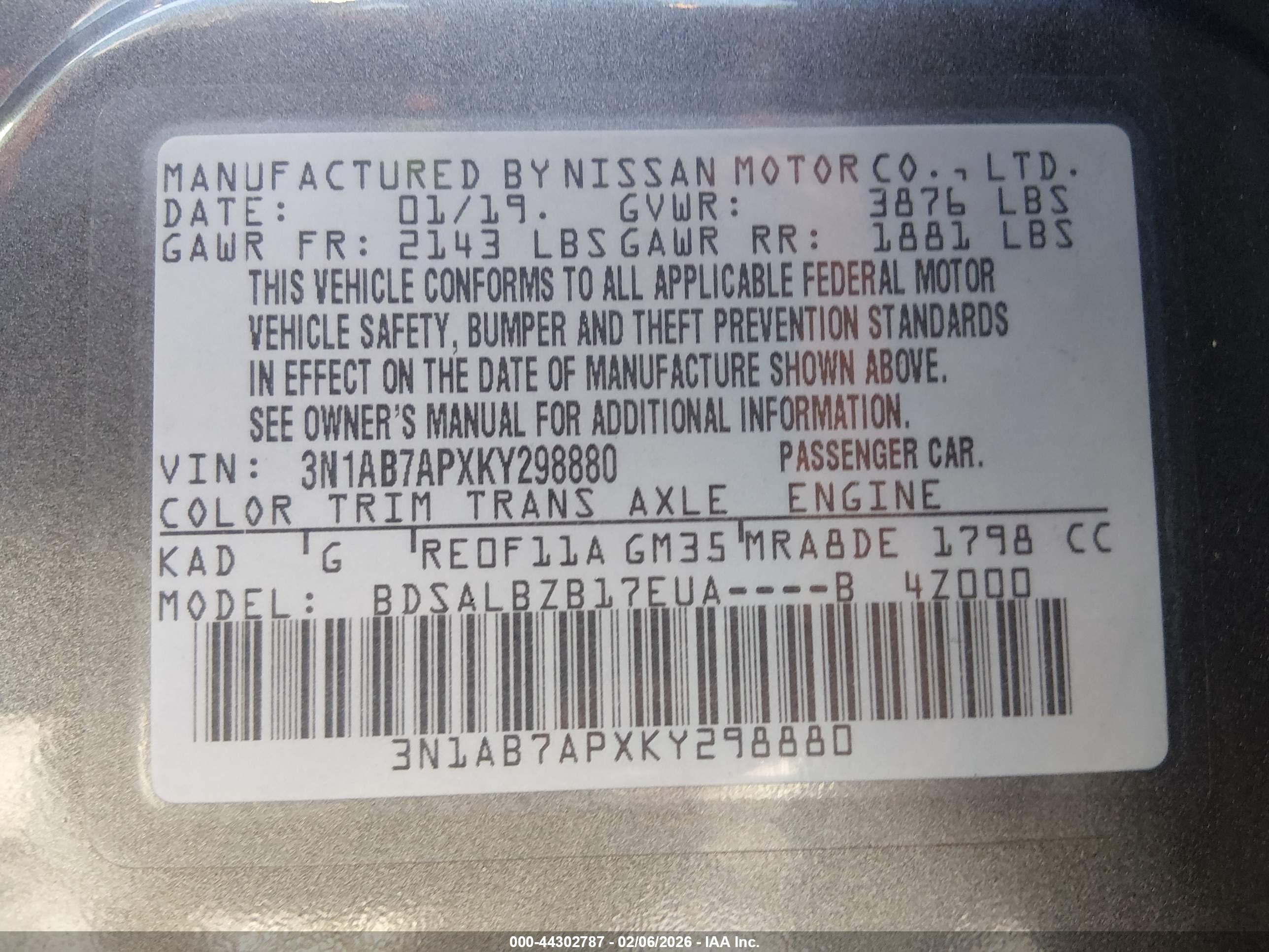 NISSAN SENTRA image 9