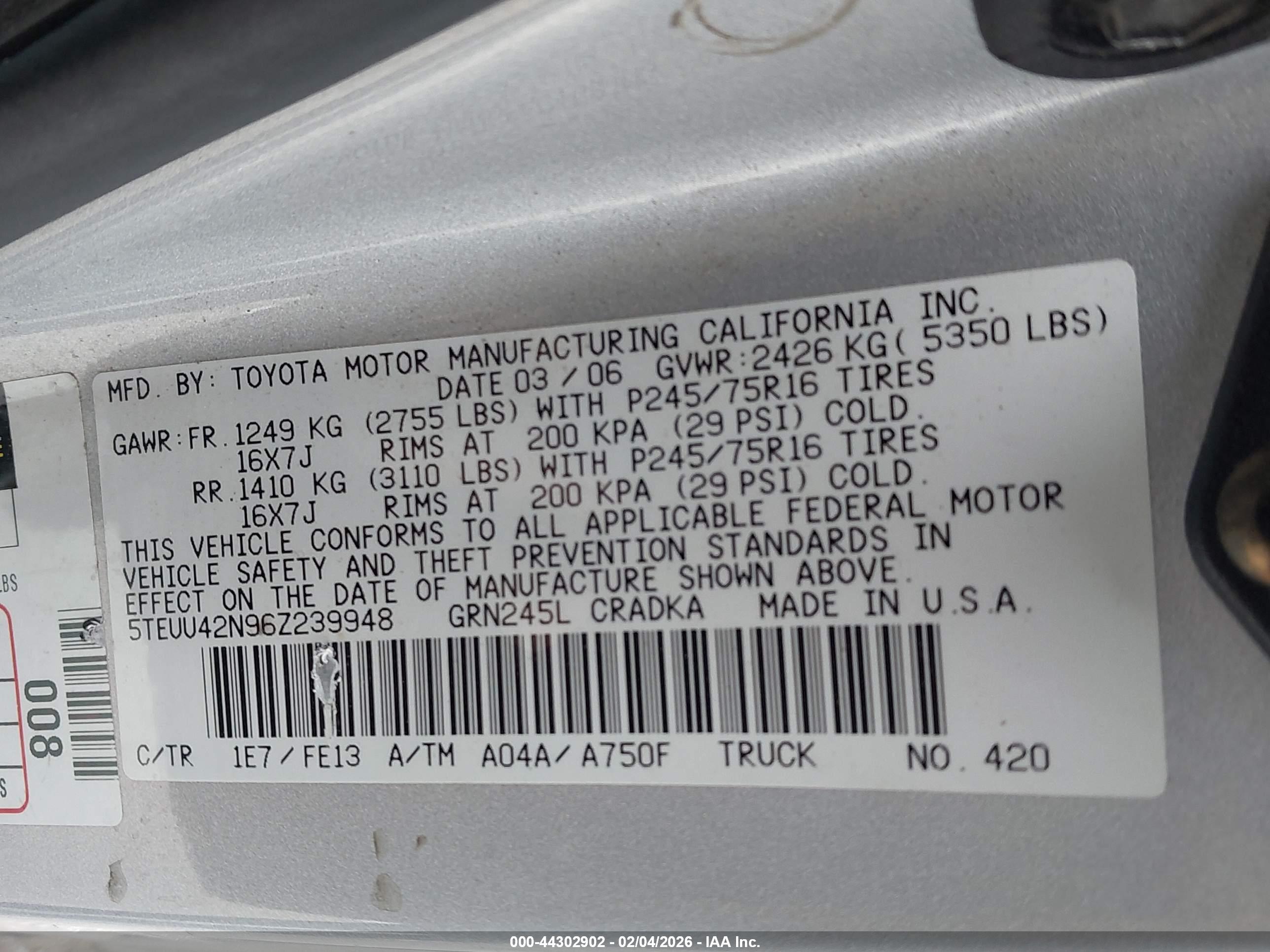 TOYOTA TACOMA image 9