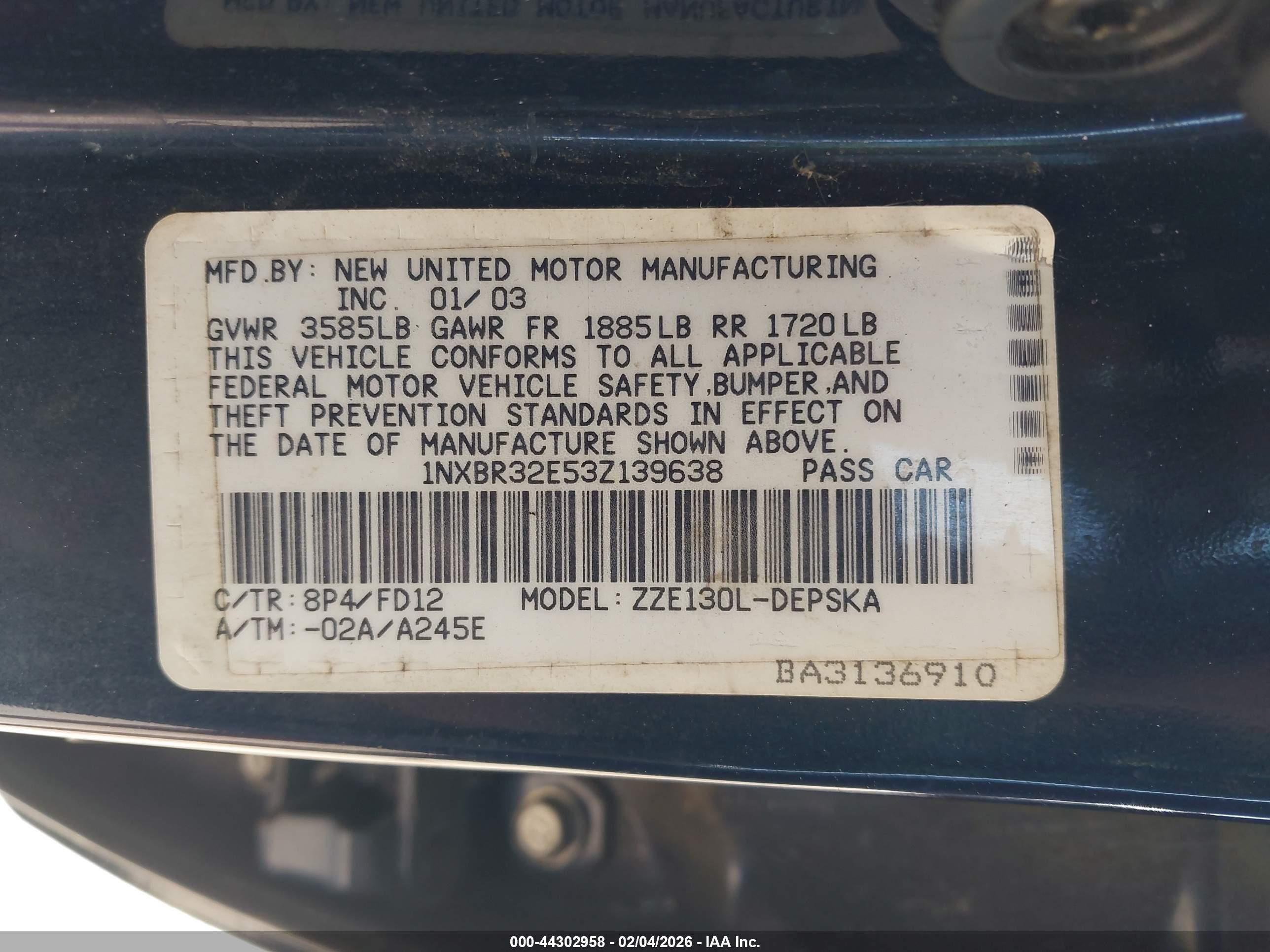 TOYOTA COROLLA image 9