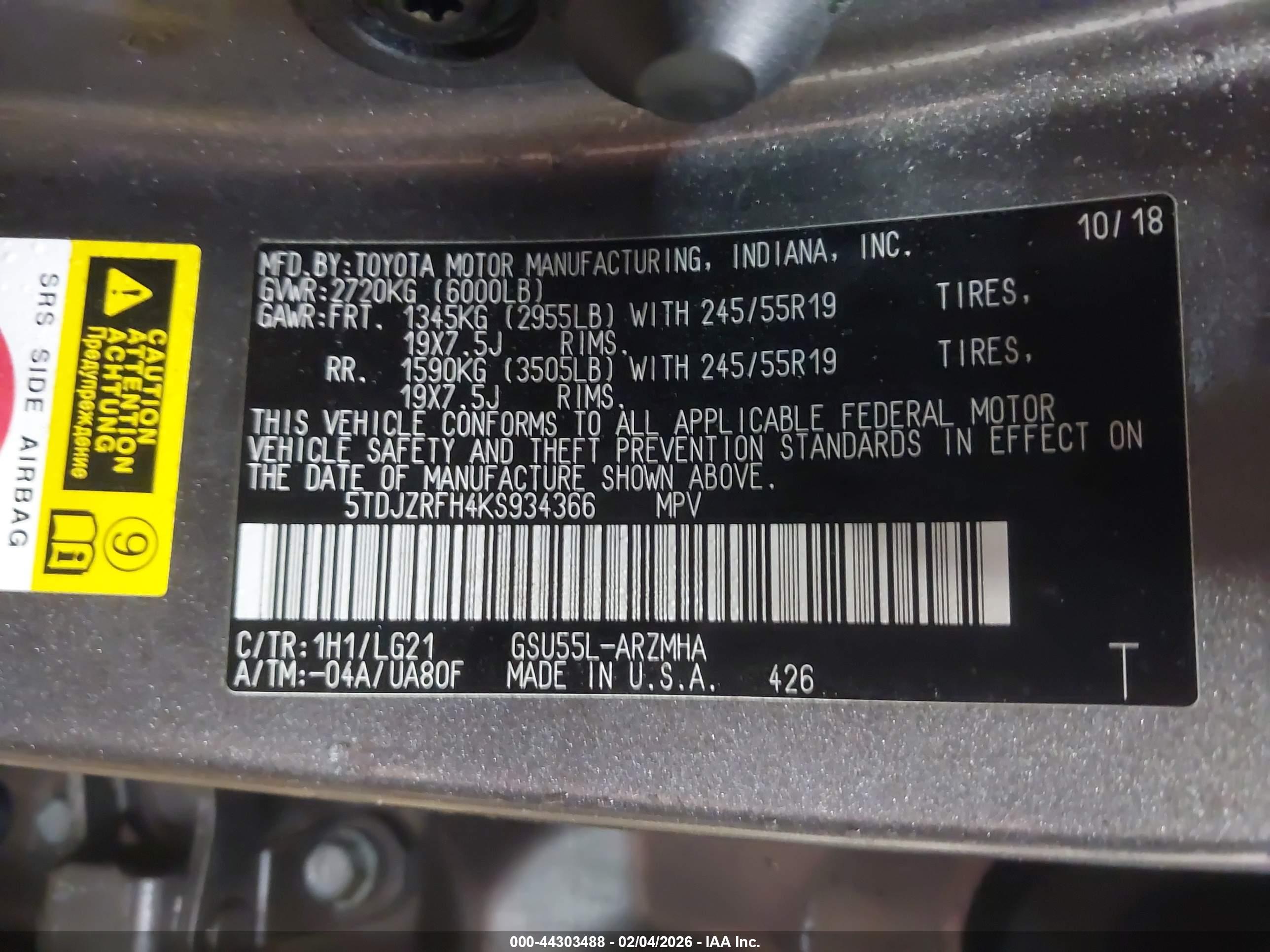 TOYOTA HIGHLANDER image 9