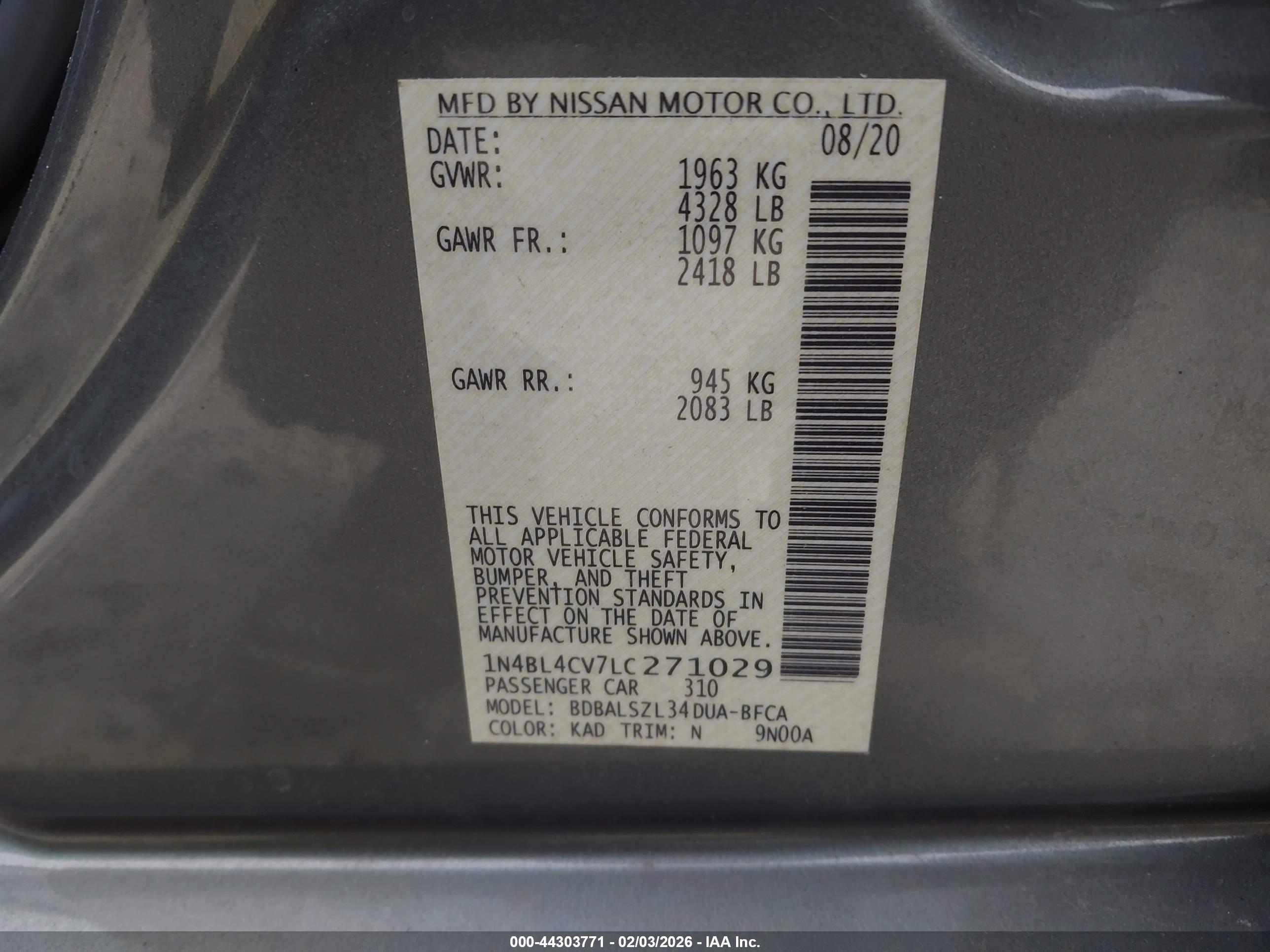 NISSAN ALTIMA image 9