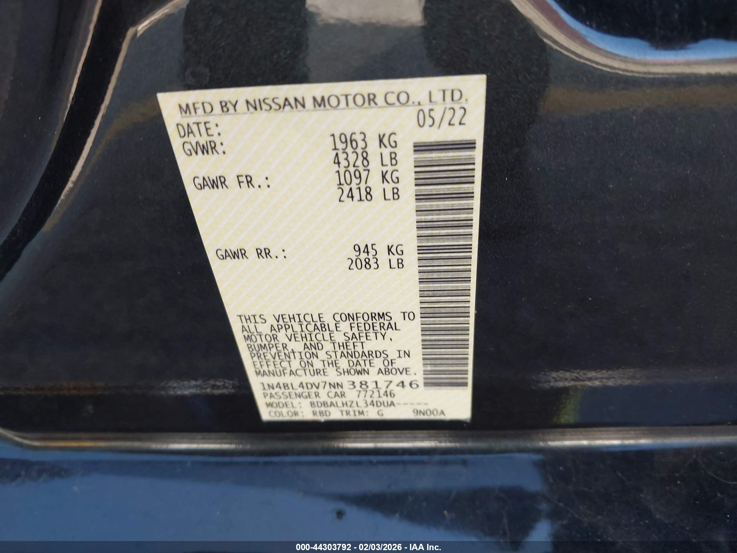 NISSAN ALTIMA image 9