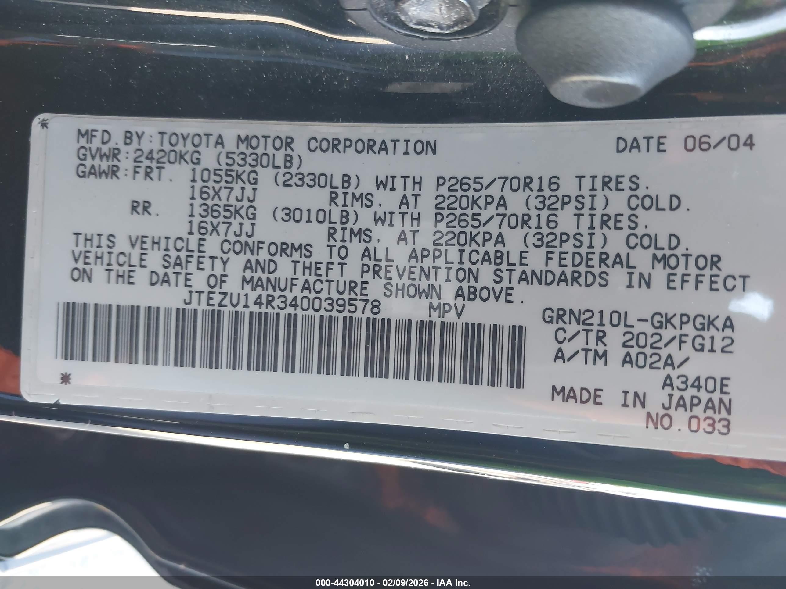 TOYOTA 4RUNNER image 9