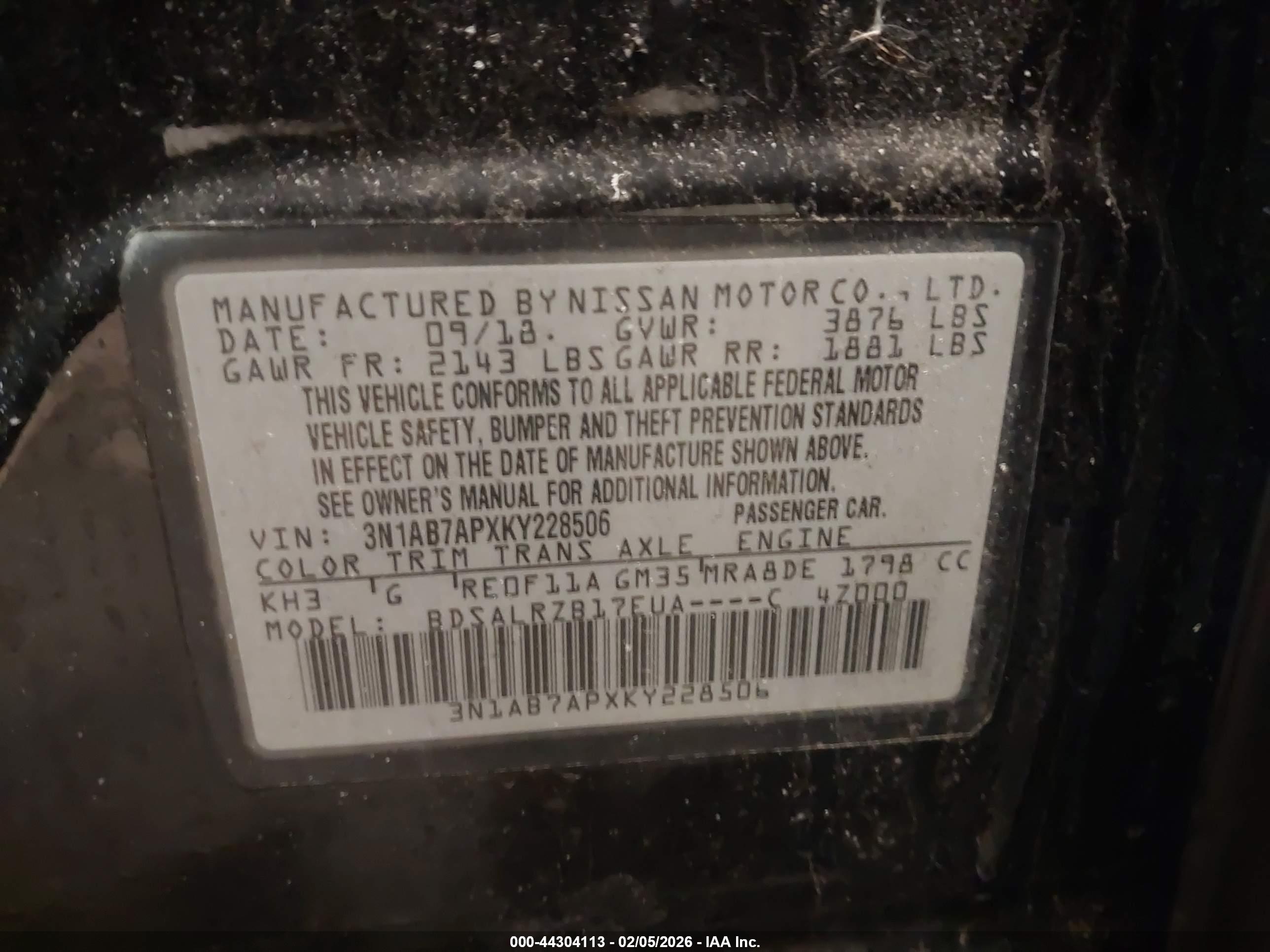 NISSAN SENTRA image 9