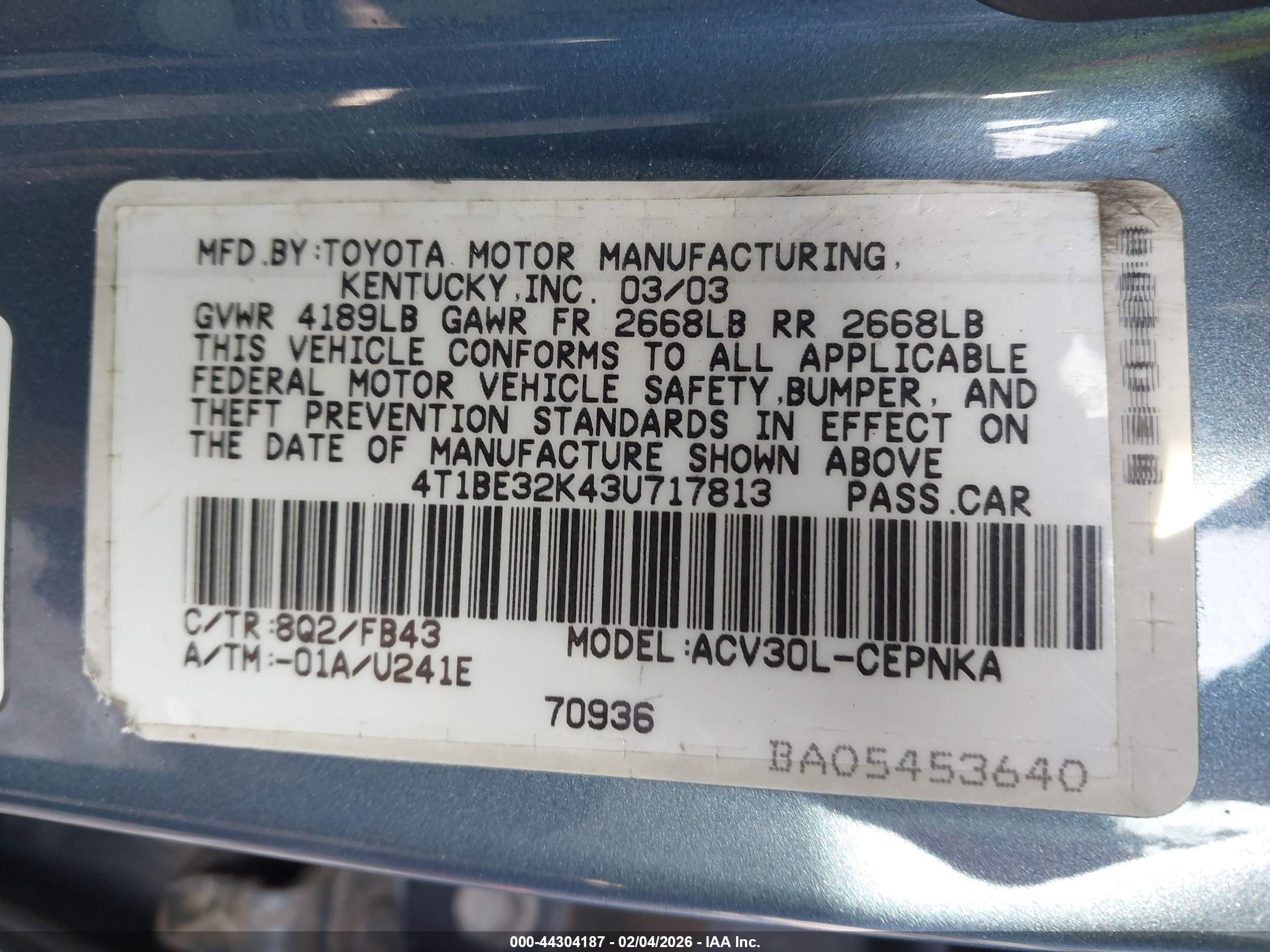 TOYOTA CAMRY image 9