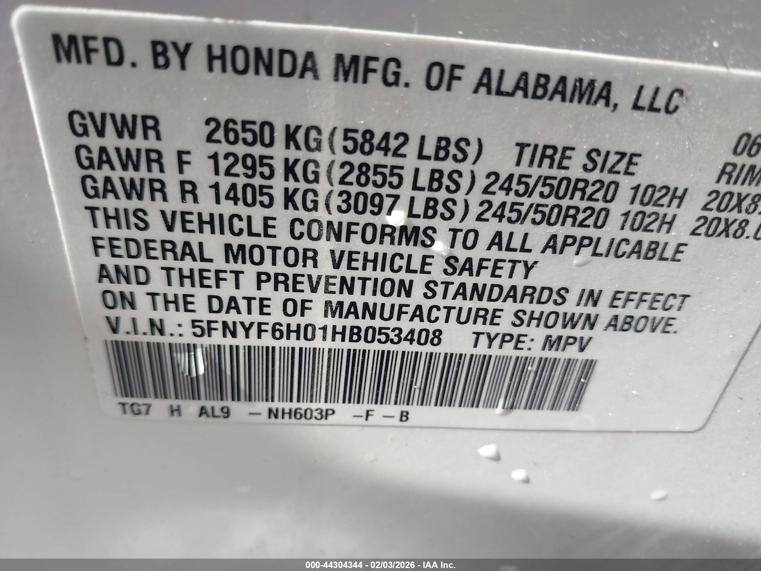 HONDA PILOT image 9