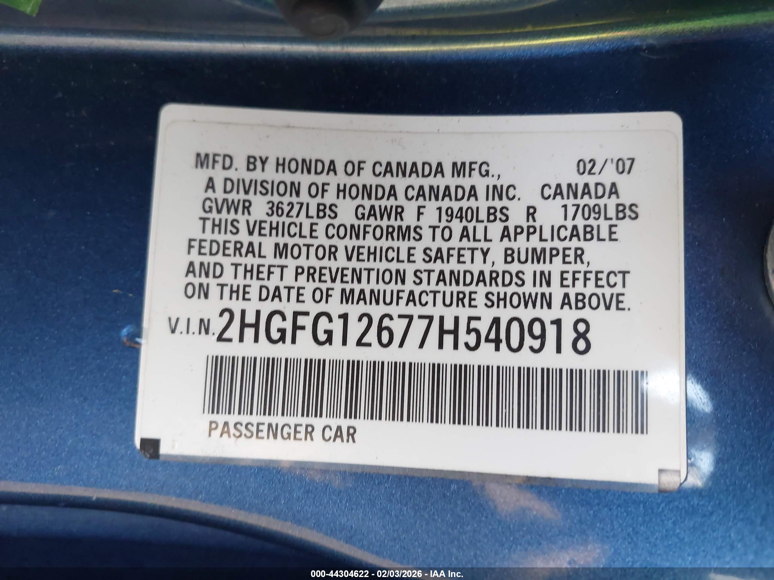 HONDA CIVIC image 9