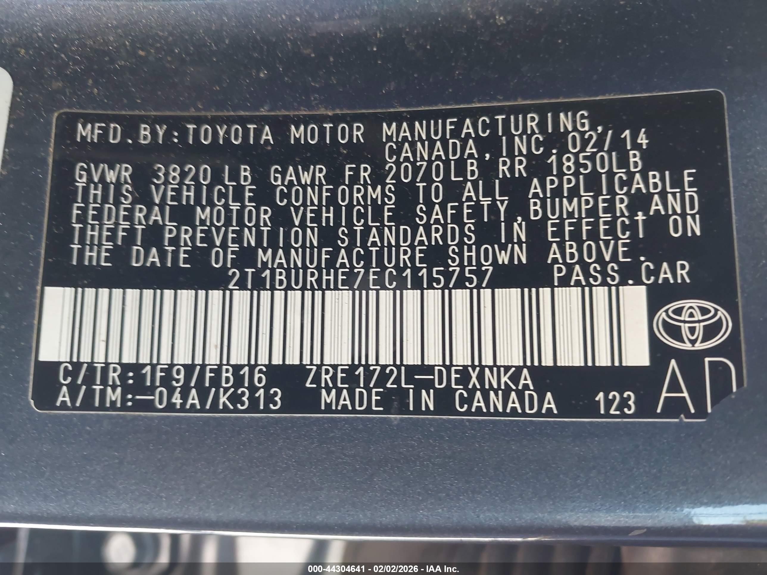 TOYOTA COROLLA image 9