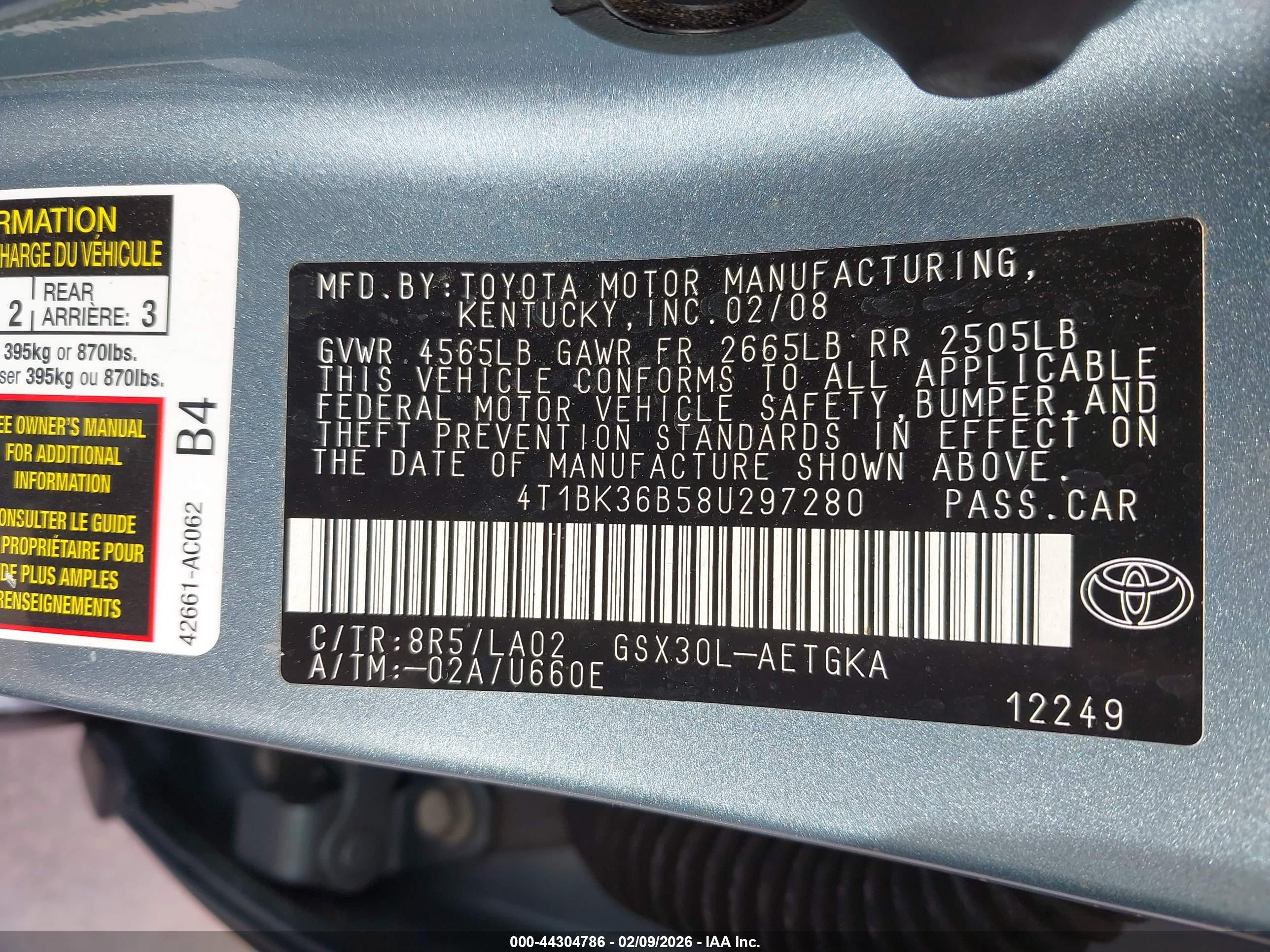 TOYOTA AVALON image 9