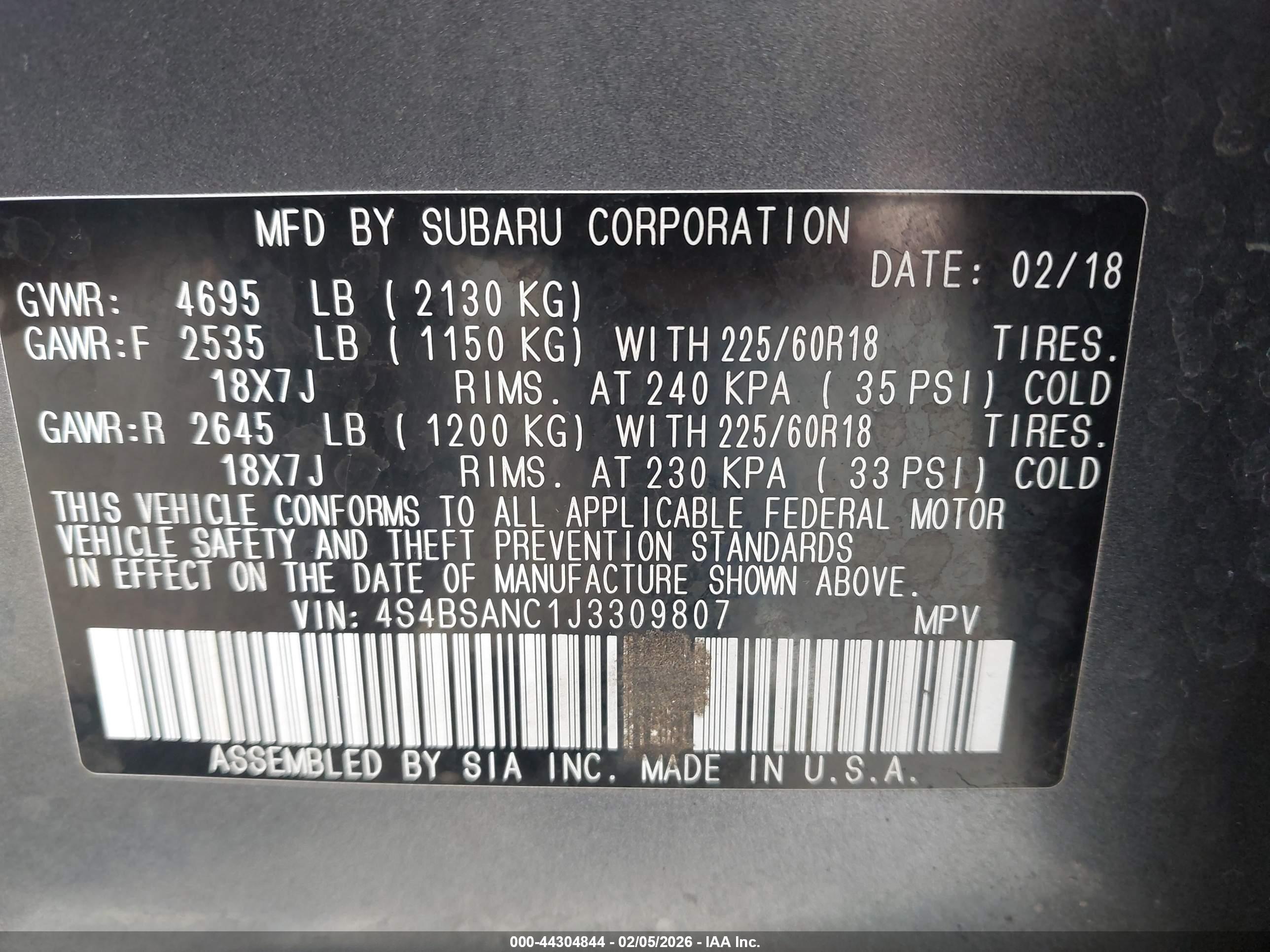 SUBARU OUTBACK image 9