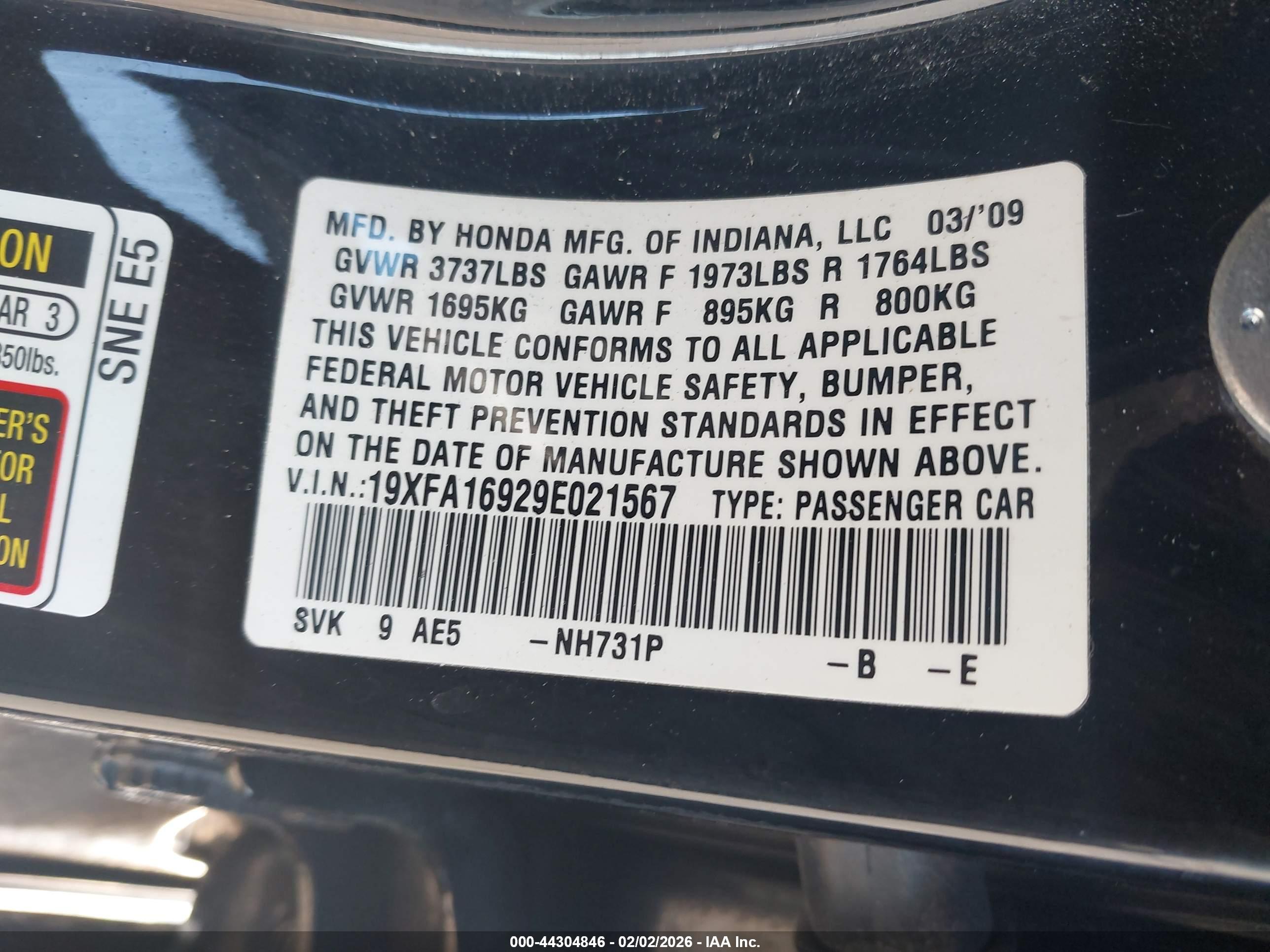 HONDA CIVIC image 9