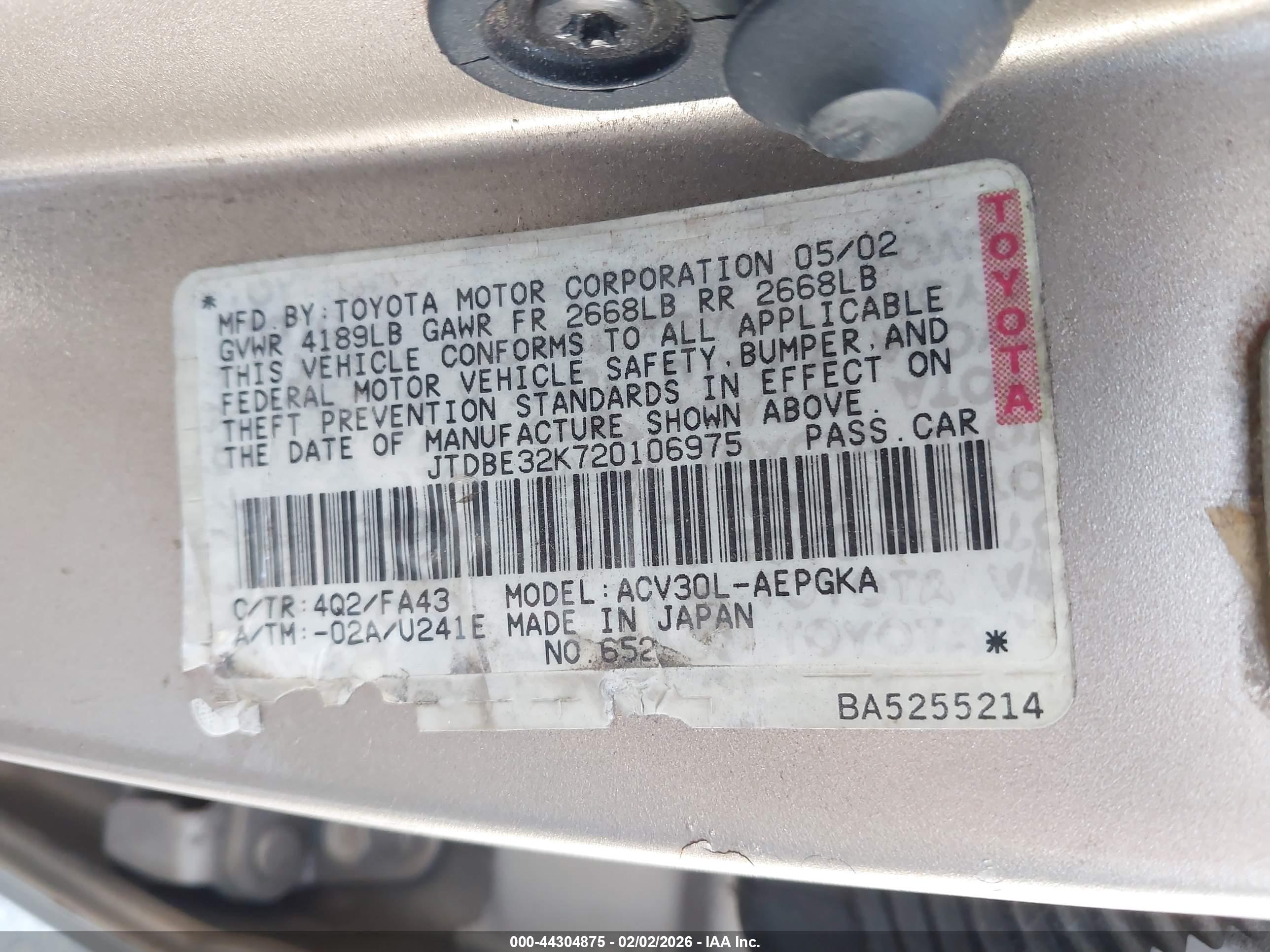 TOYOTA CAMRY image 9
