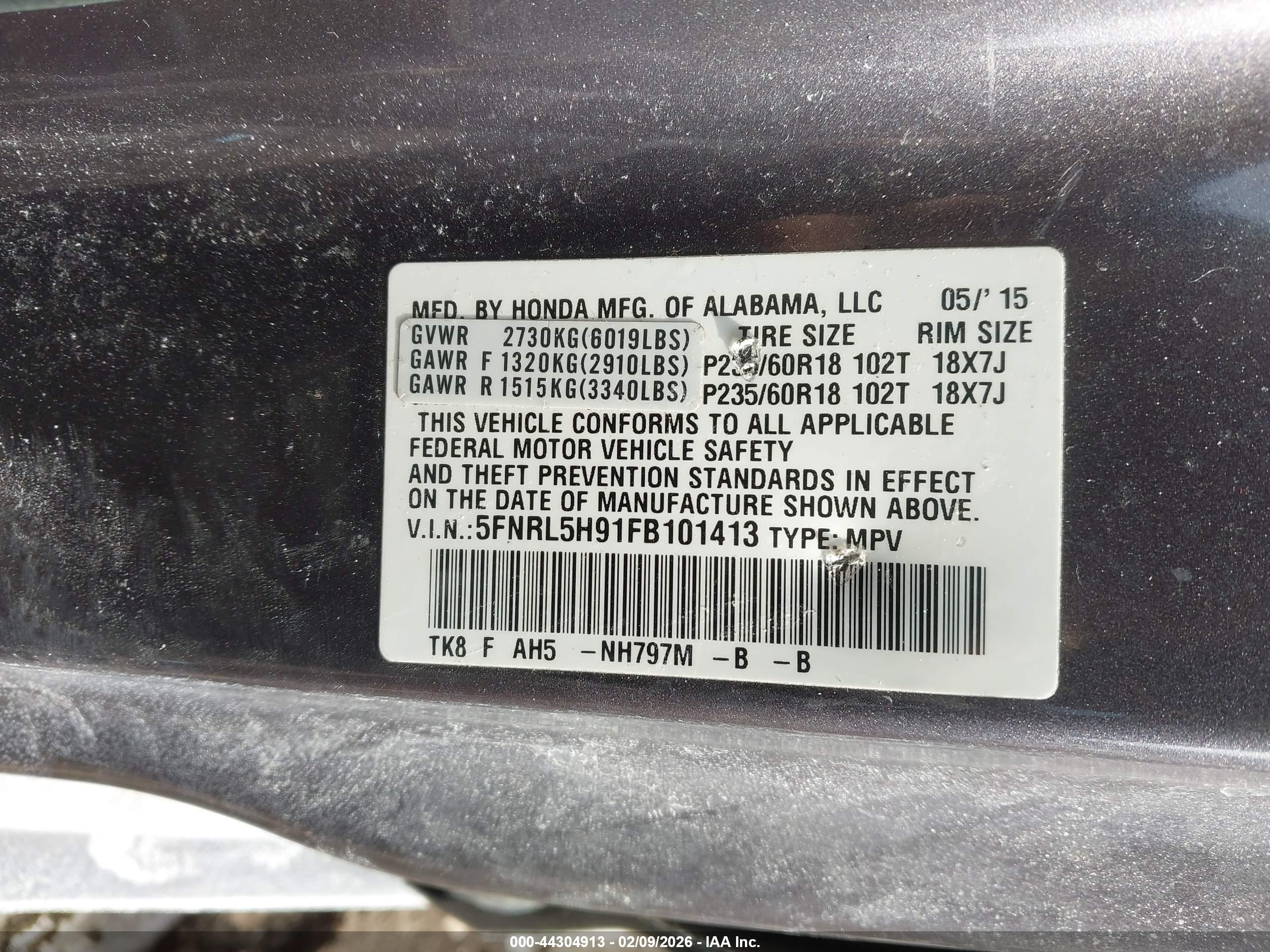 HONDA ODYSSEY image 9