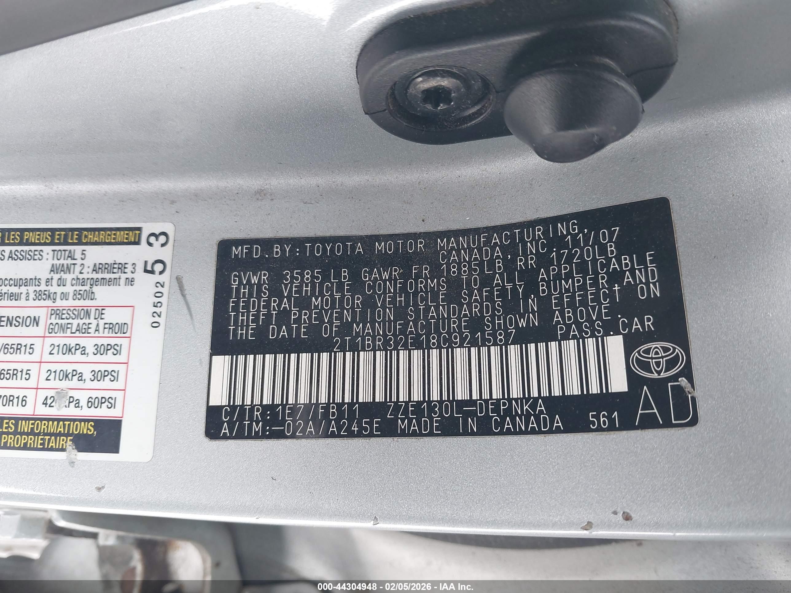 TOYOTA COROLLA image 9