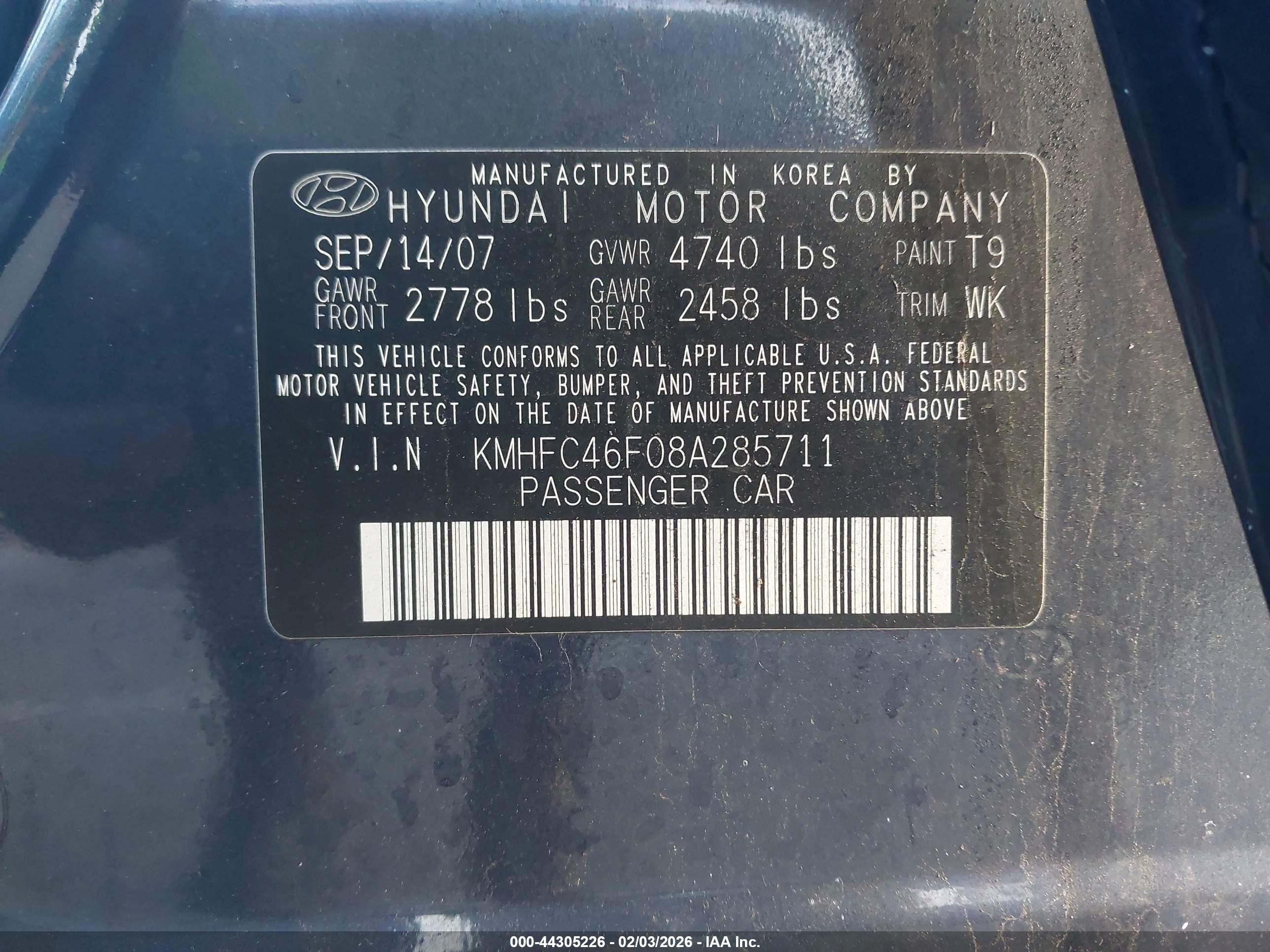 HYUNDAI AZERA image 9