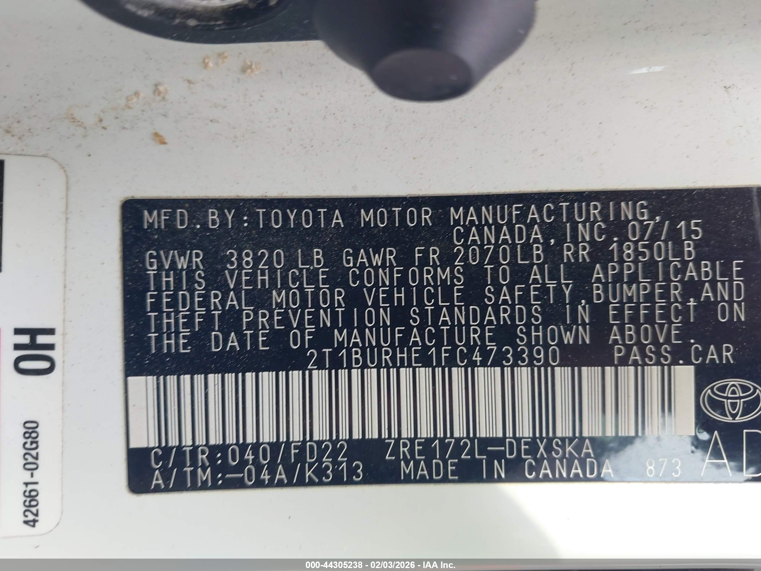 TOYOTA COROLLA image 9